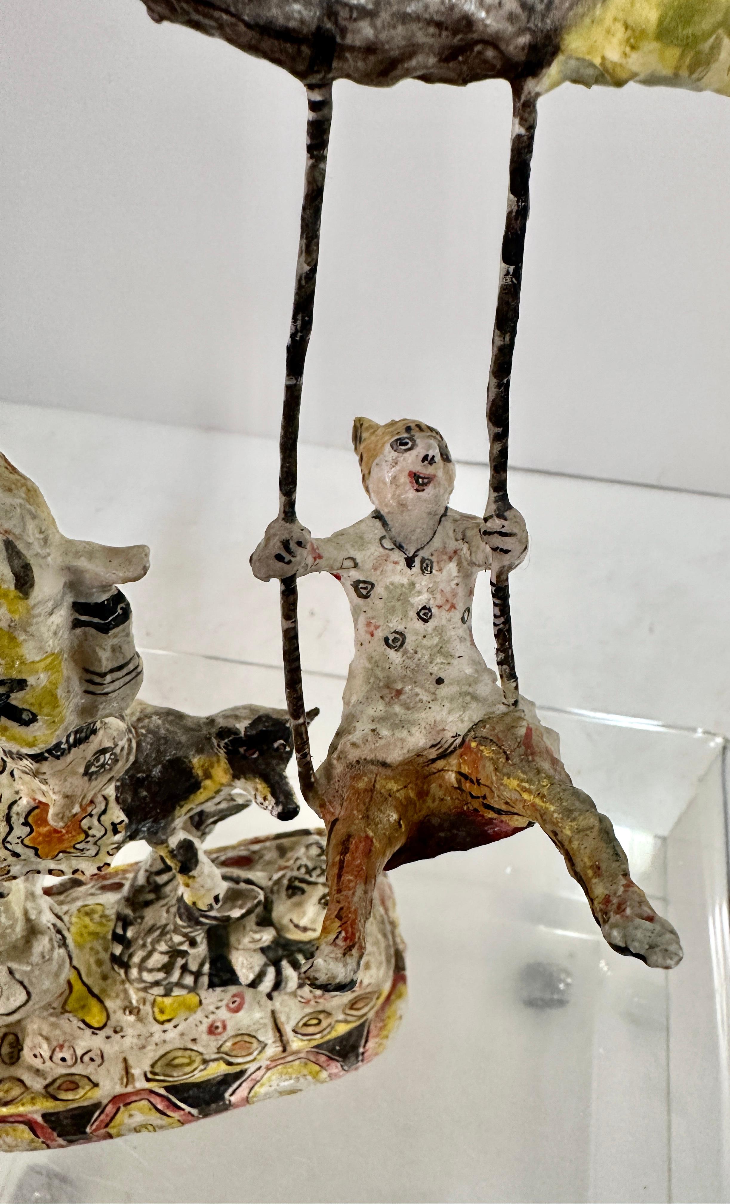 Whimsical Papier Mache Circus Sculpture, USA c1970s 2