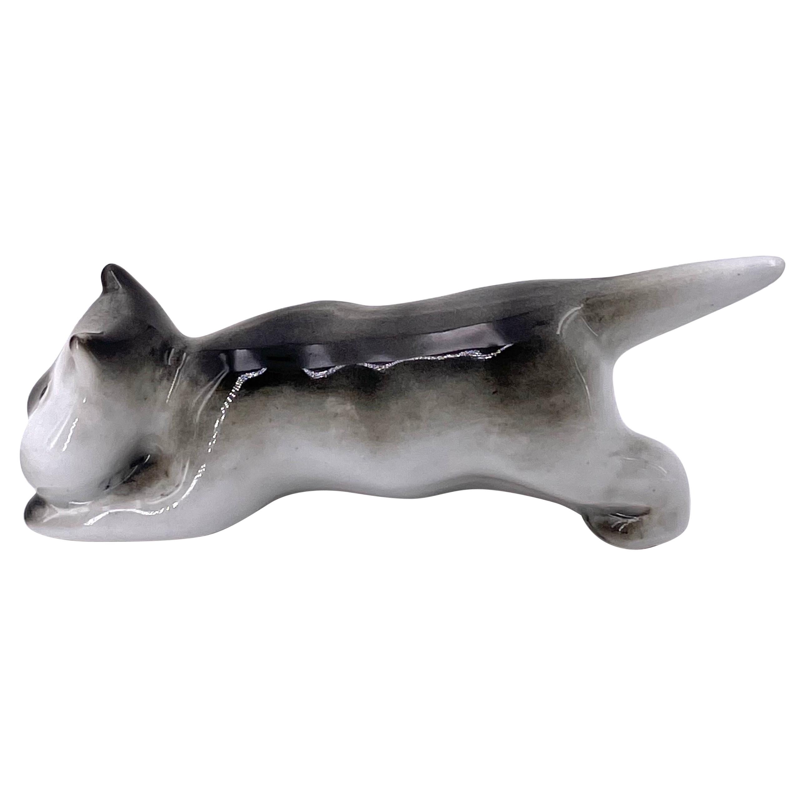 Skurrile Porzellankatze von Arabia of Finland im Angebot