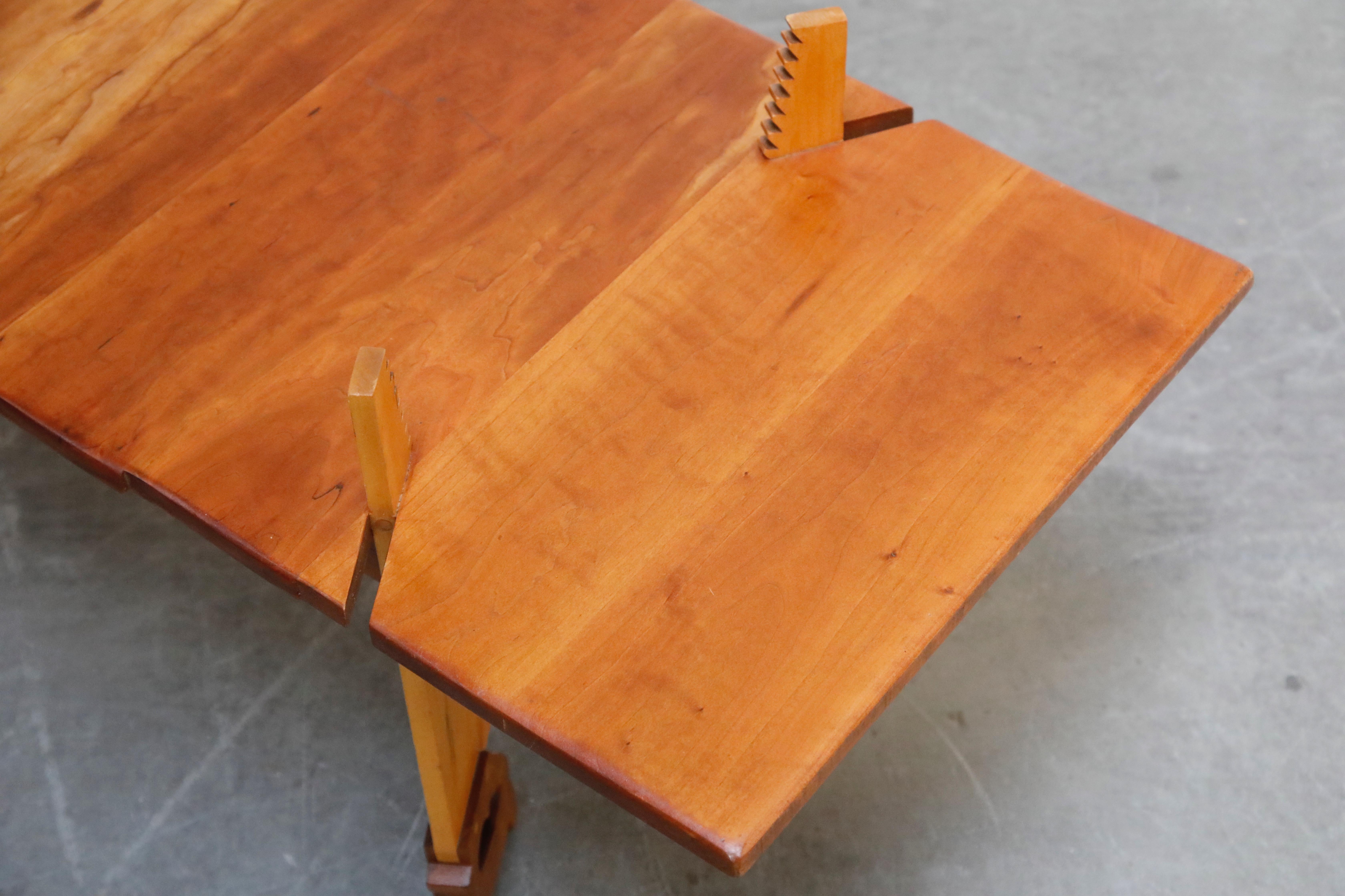 Whimsical Post-Modern Craftsman Faux-Saw Coffee Table 11
