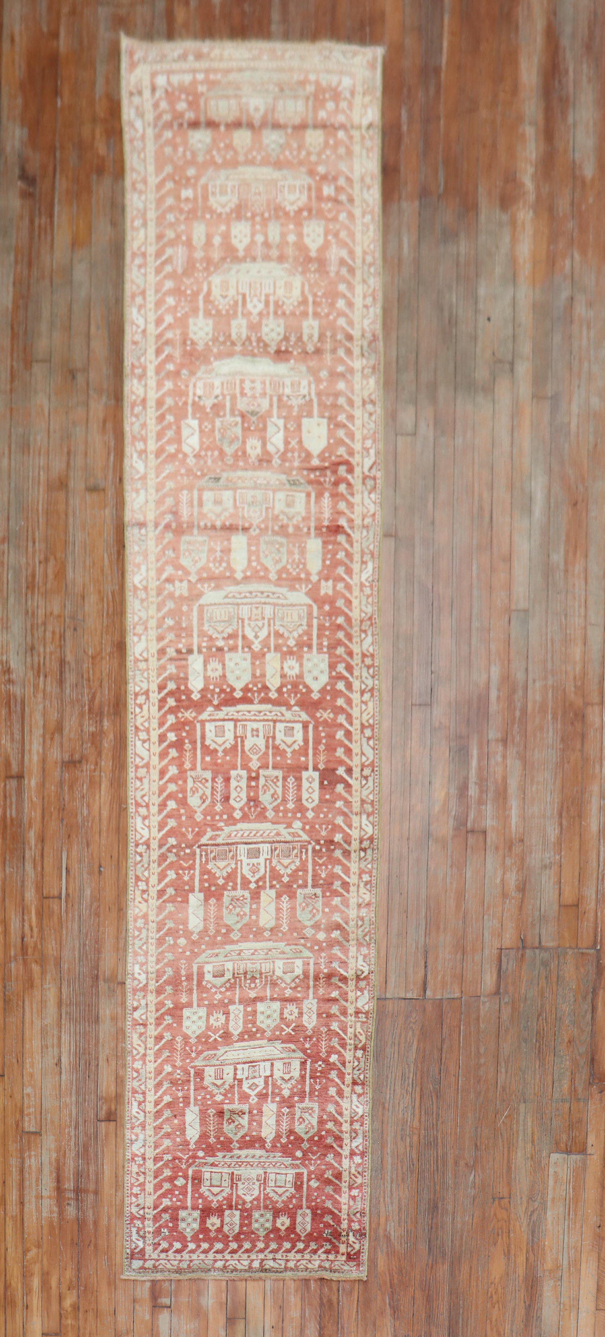 An early 20th-century fine Turkish Sivas runner in predominantly red

Measures: 2'7'' x 12'9''