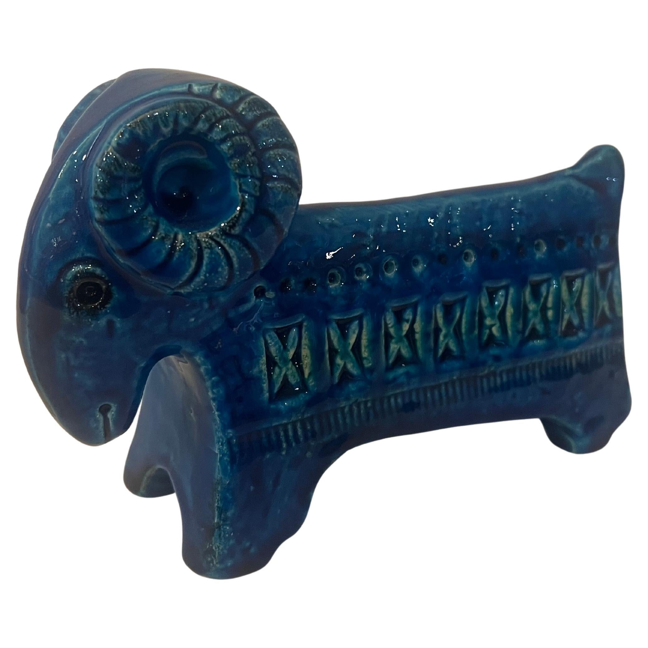 Mid-Century moderno Scultura ariete in ceramica 
