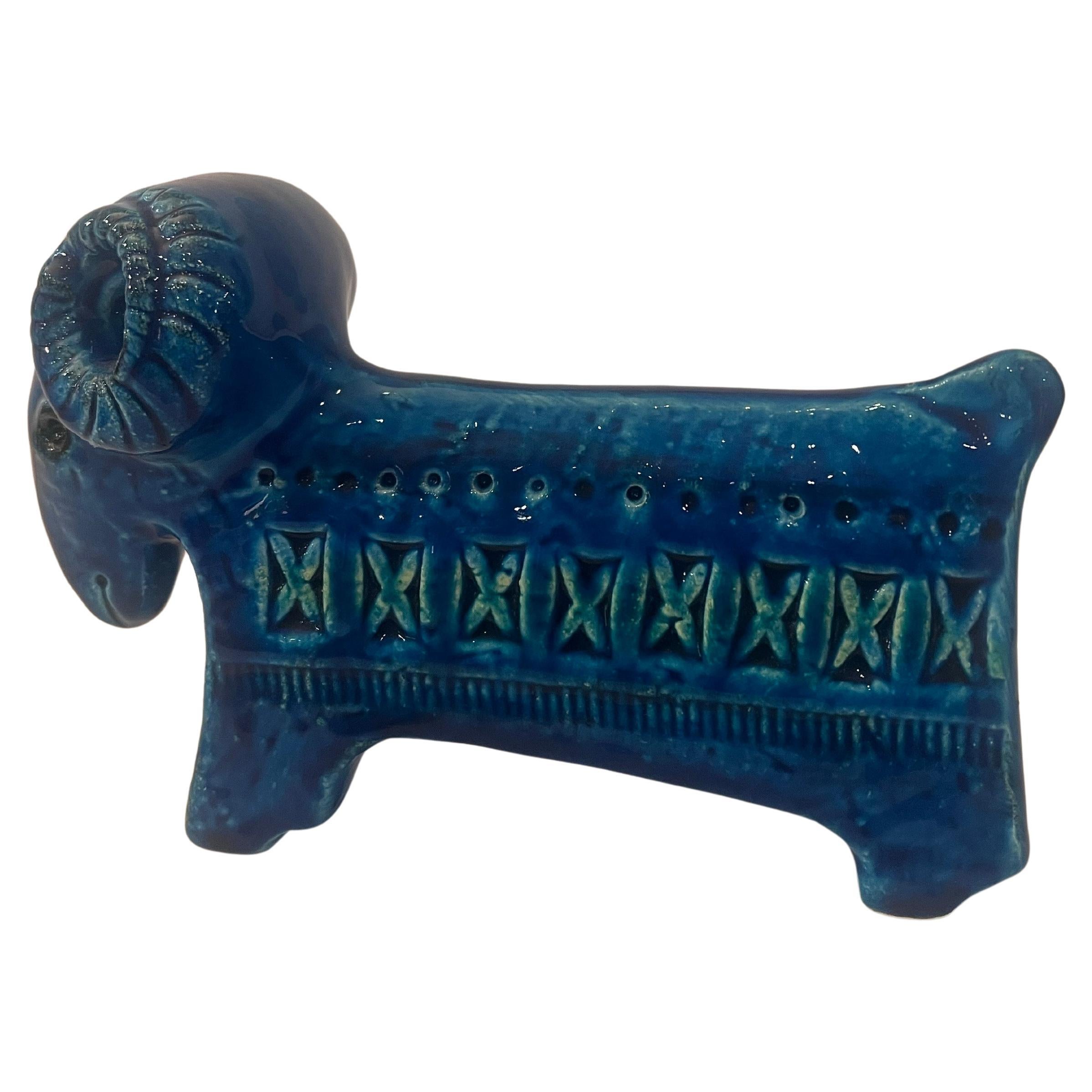 Italiano Scultura ariete in ceramica 