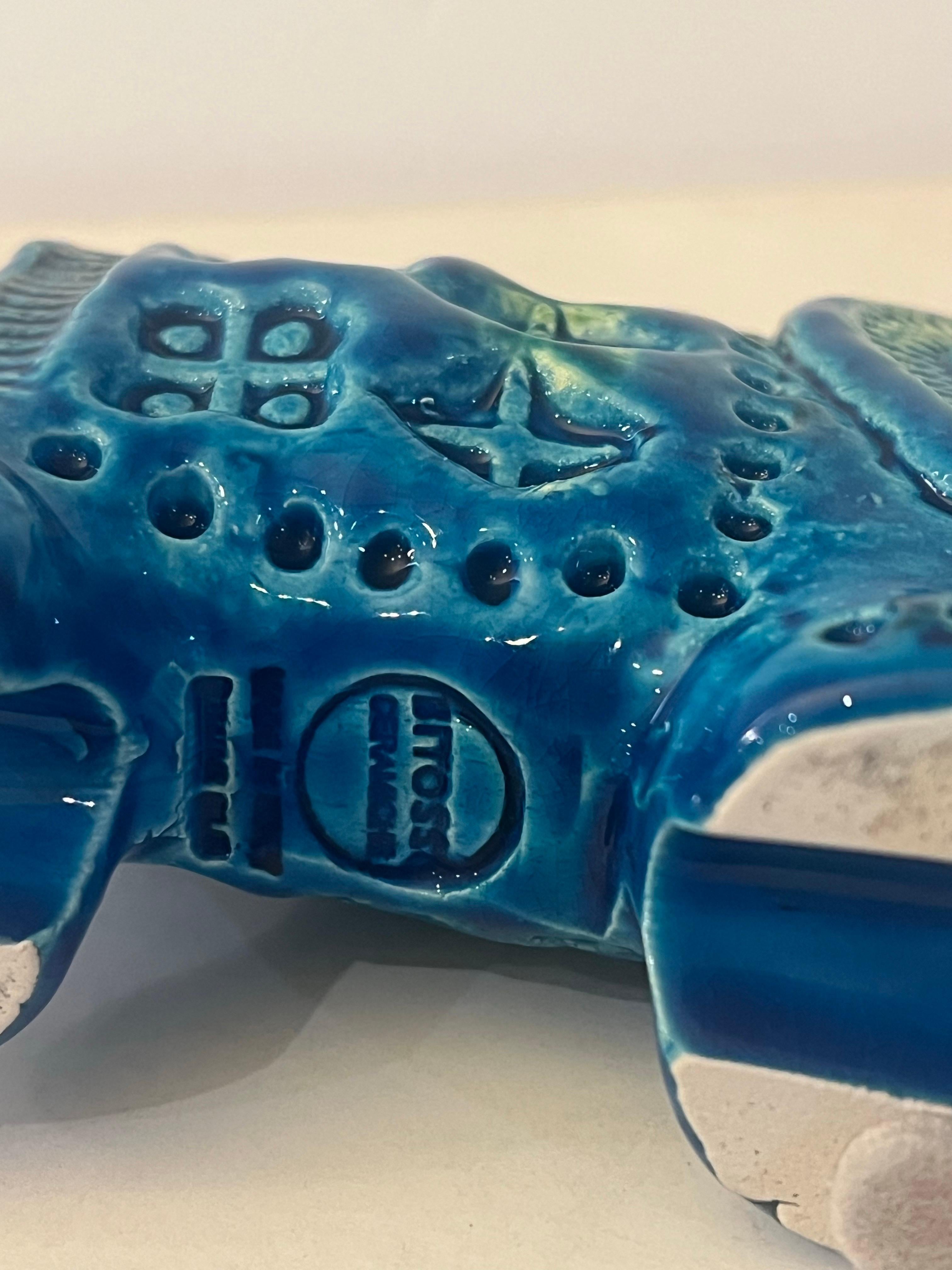 Scultura ariete in ceramica 