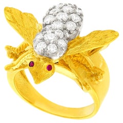 Whimsical Rosenthal Bee Ring