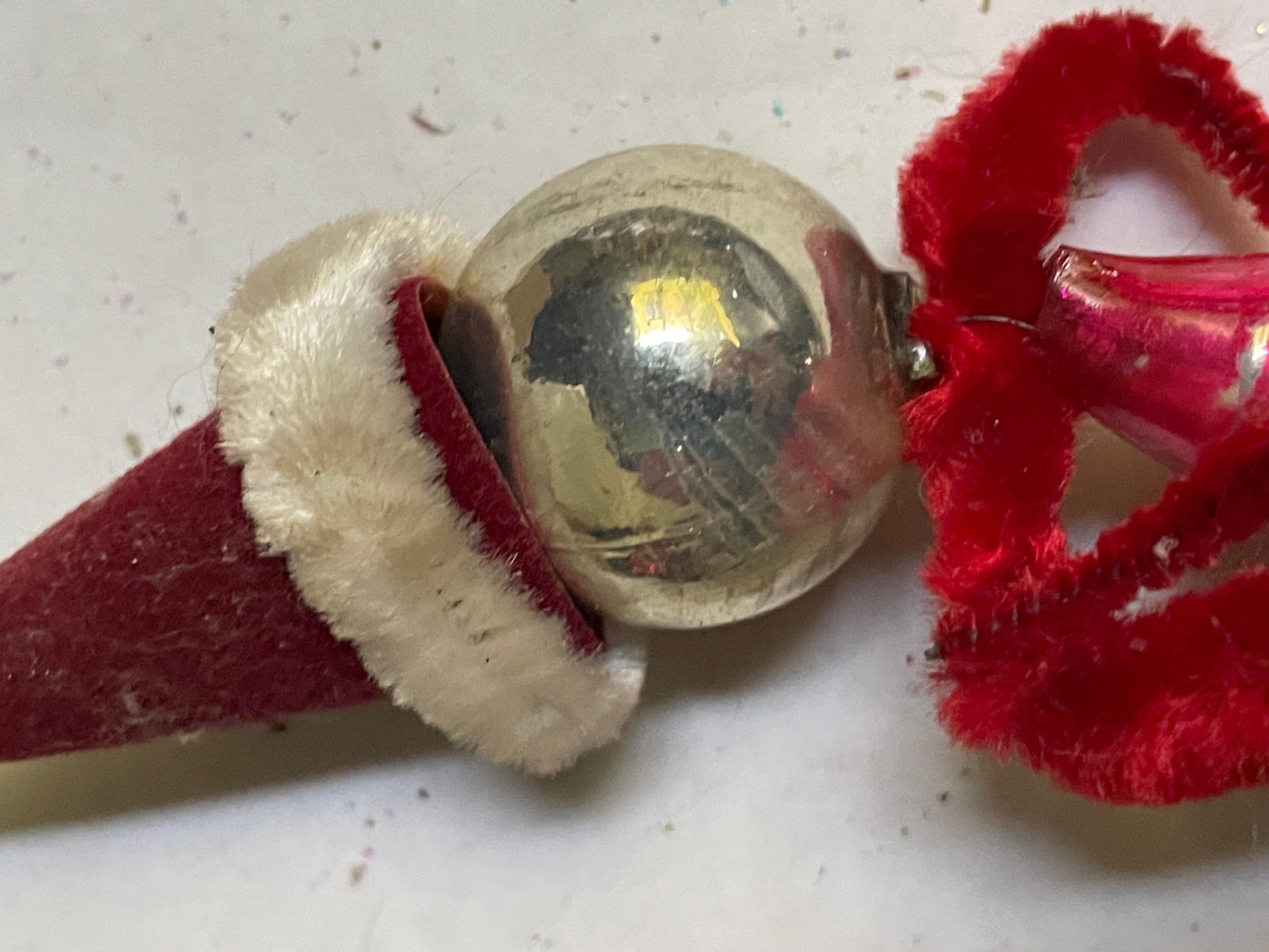 Skurriles Weihnachtsbaum-Dekor aus mundgeblasenem Quecksilberglas, Volkskunst, Volkskunst (20. Jahrhundert) im Angebot