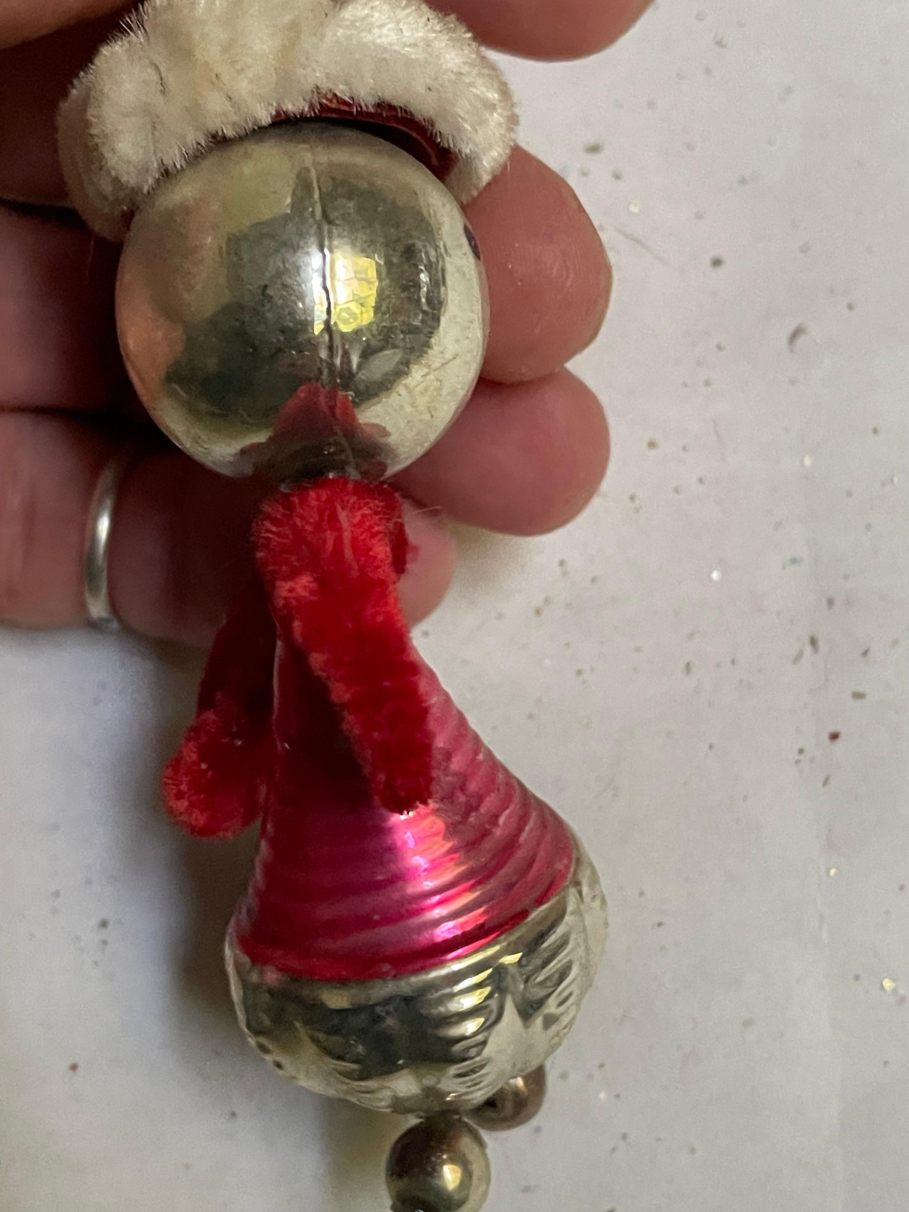 Skurriles Weihnachtsbaum-Dekor aus mundgeblasenem Quecksilberglas, Volkskunst, Volkskunst (Filz) im Angebot