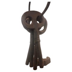 Whimsical Set of Large Skeleton Decorative Antique Iron Keys