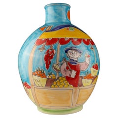 Vaso stravagante in ceramica siciliana di La Musa