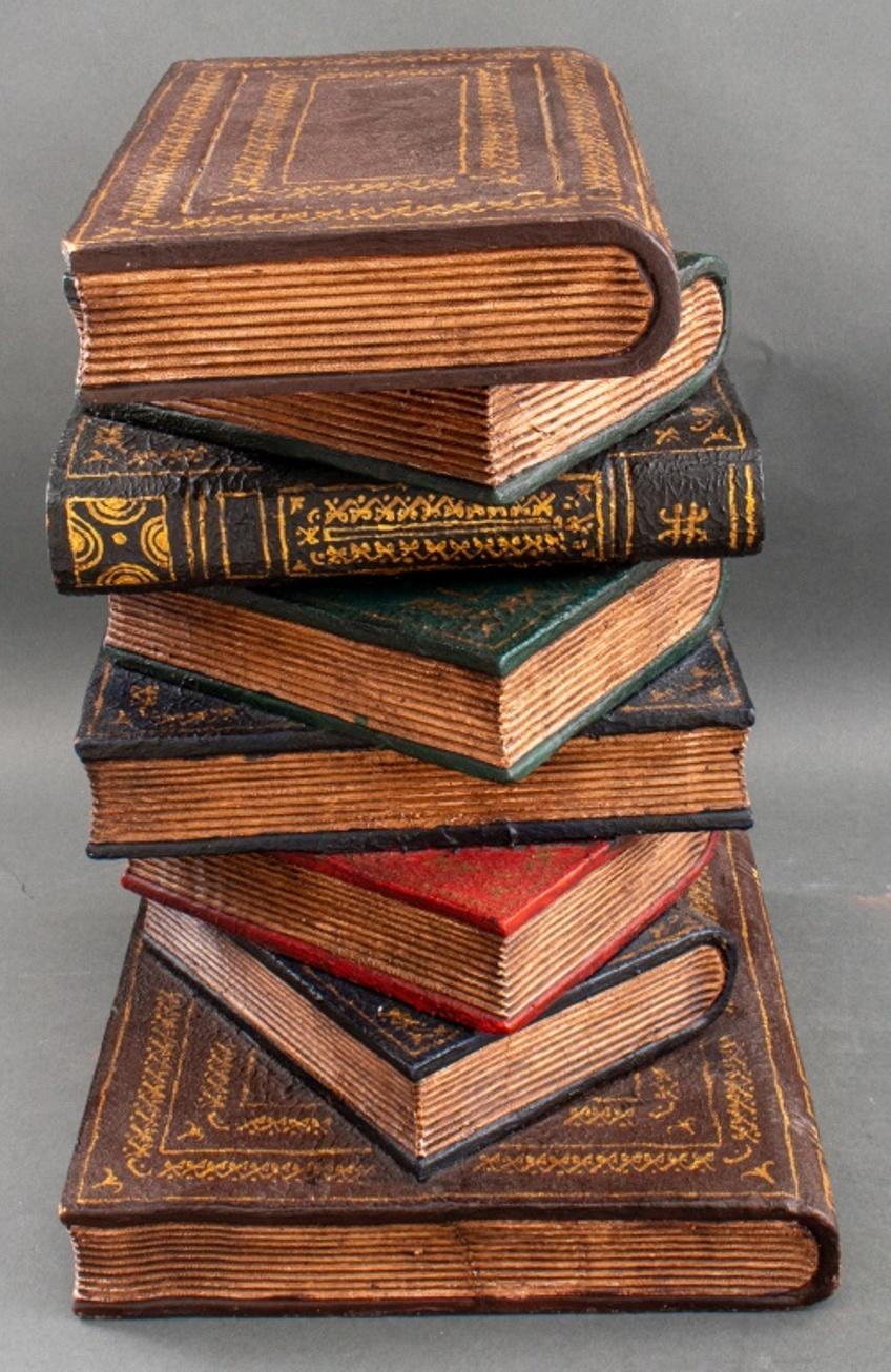Whimsical Side Table of Stacked Books 1