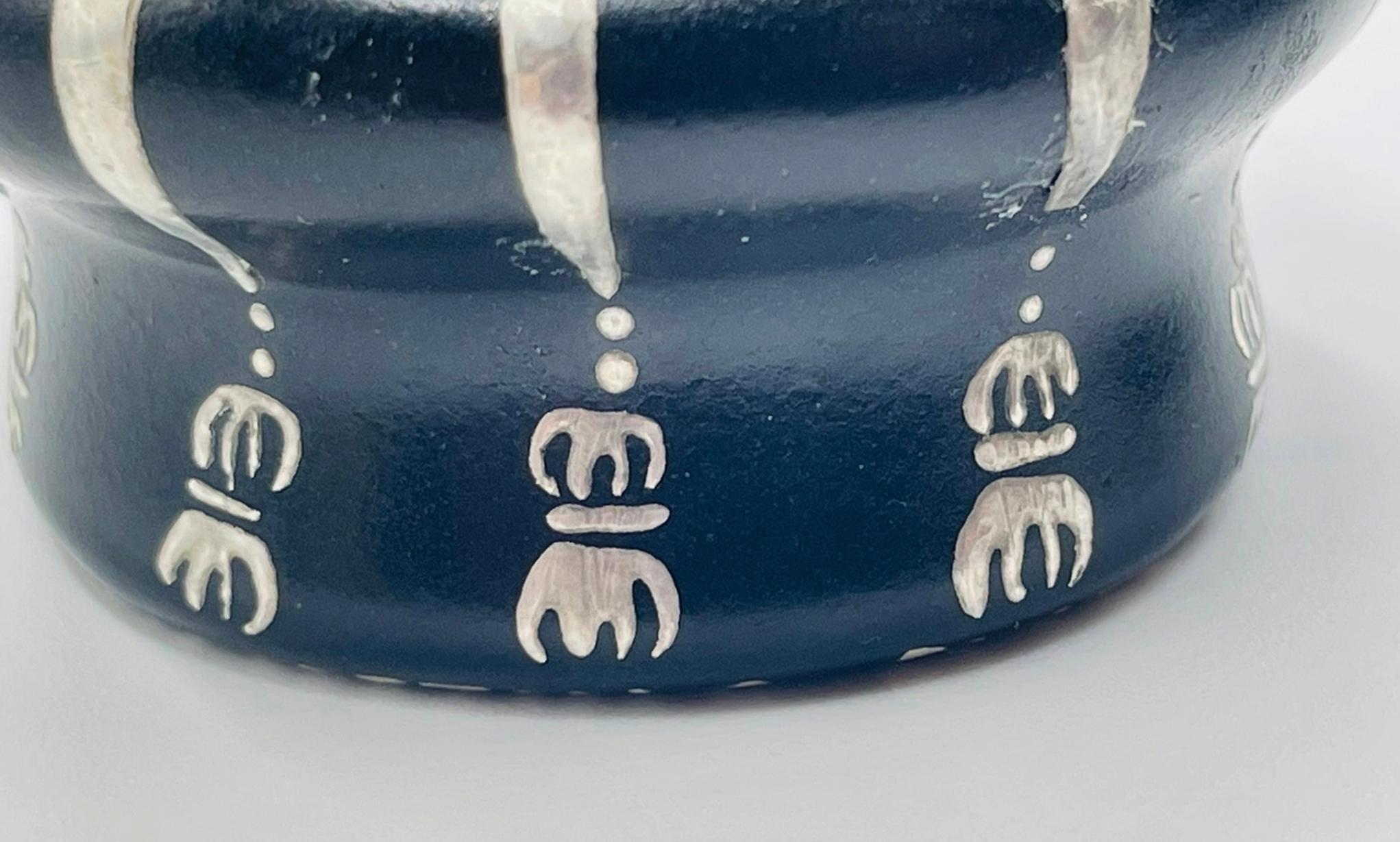 Whimsical Silver Inlaid Cat Salt & Pepper Shakers by Emilia Castillo, Mexico 96 For Sale 12