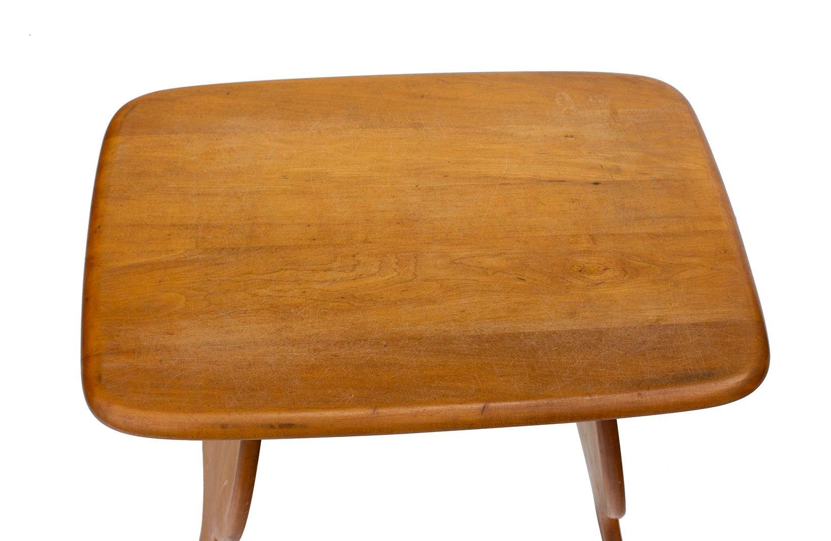American Whimsical Solid Maple Bench or Stool For Sale
