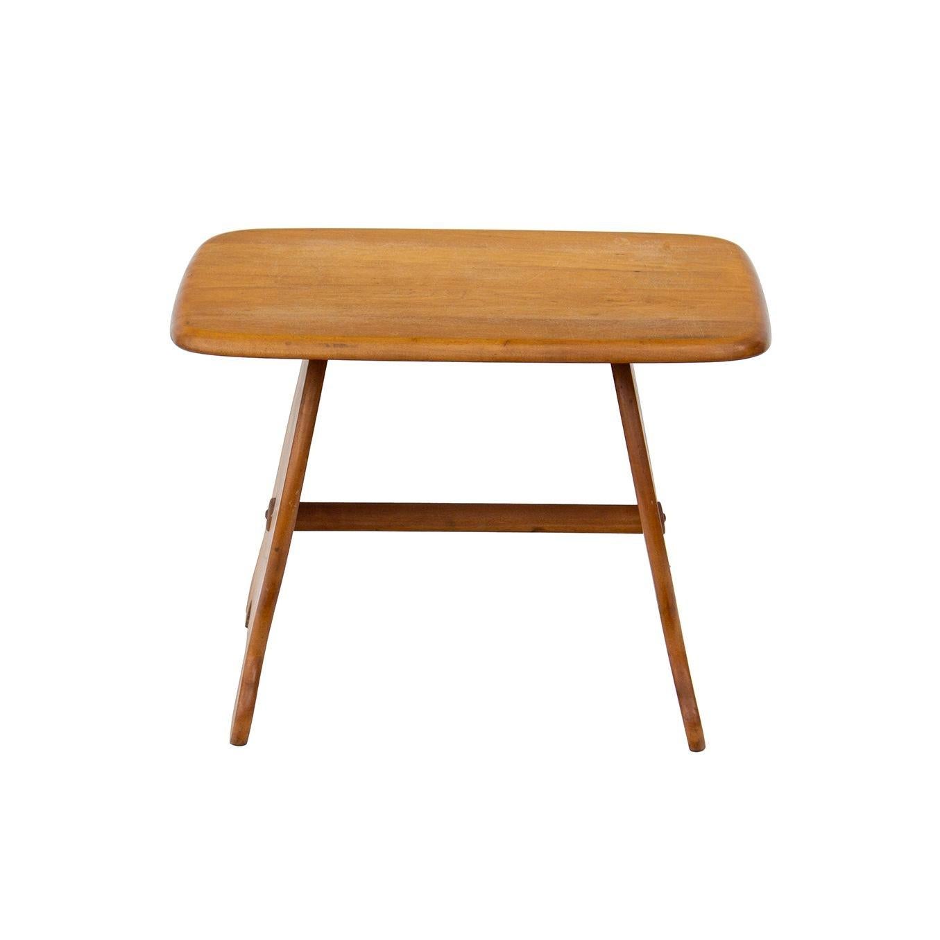 Whimsical Solid Maple Bench or Stool In Fair Condition For Sale In Grand Rapids, MI