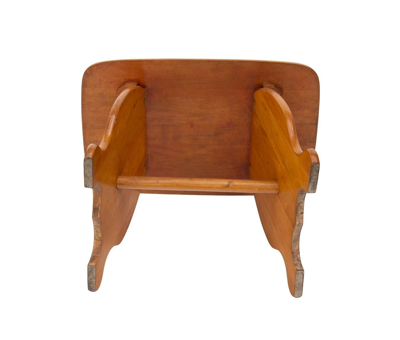 Whimsical Solid Maple Bench or Stool For Sale 3