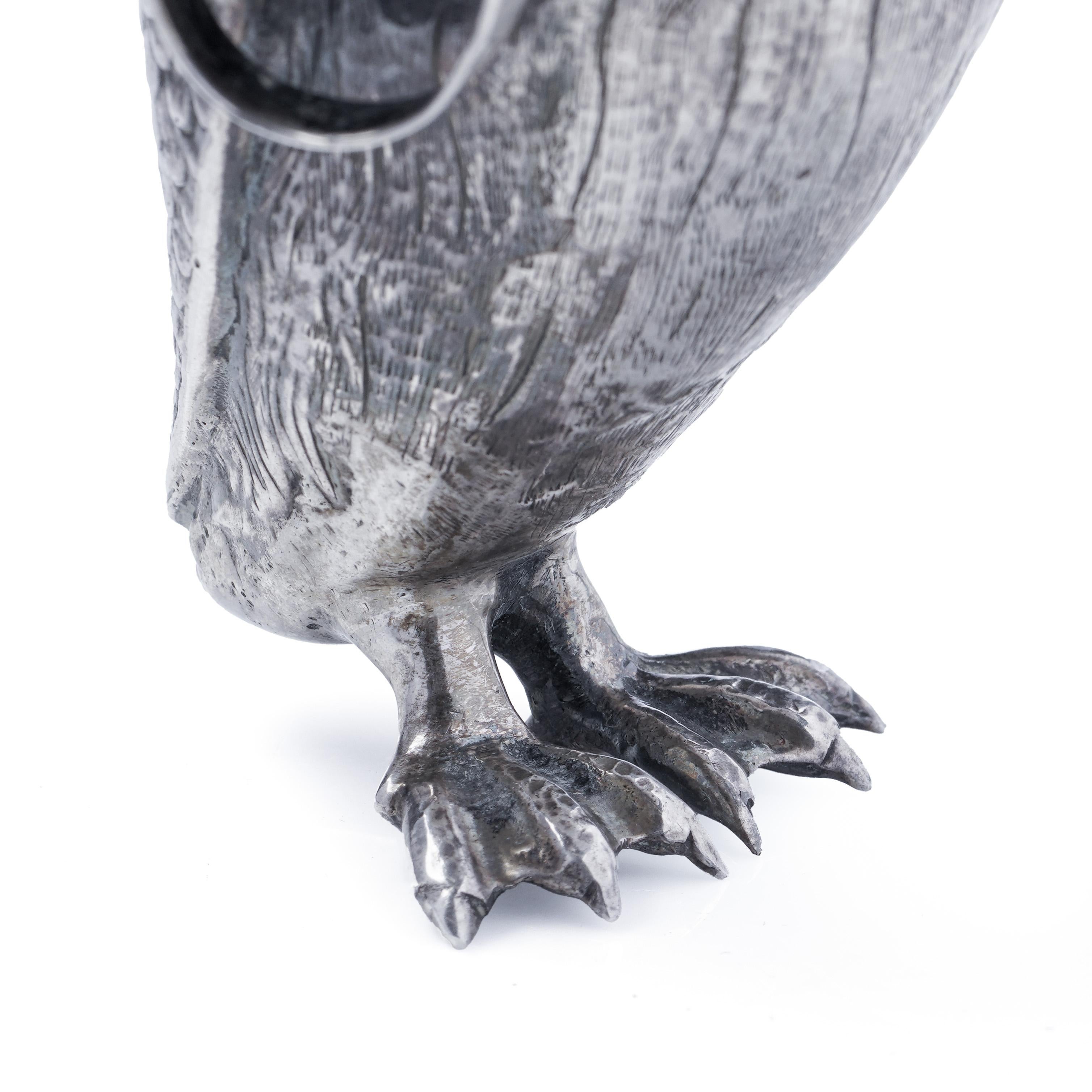 Whimsical Spanish Novelty Silver Penguin, 1910 For Sale 3