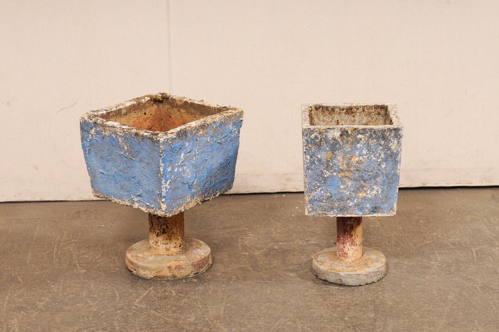 Whimsical Spanish Pedestal Planters For Sale 4