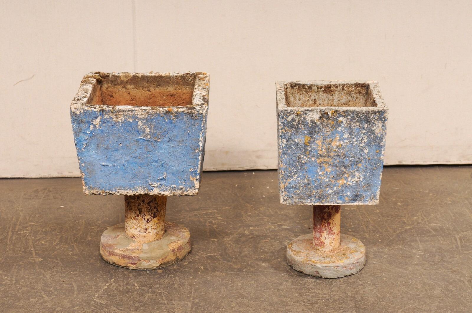 Whimsical Spanish Pedestal Planters For Sale 1