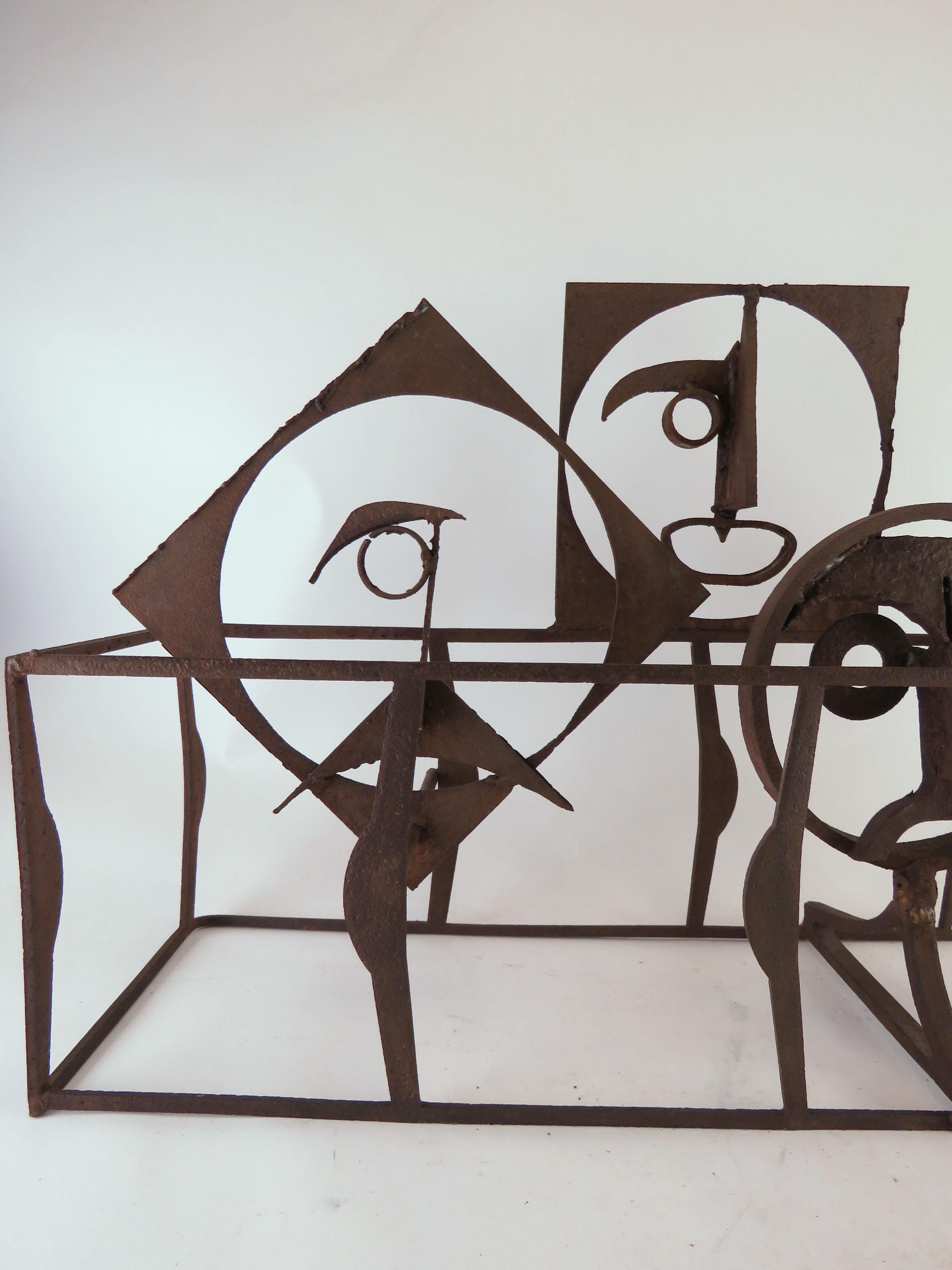 Mid-Century Modern Whimsical Steel Sculpture of Pattern Castoffs, circa 1960s