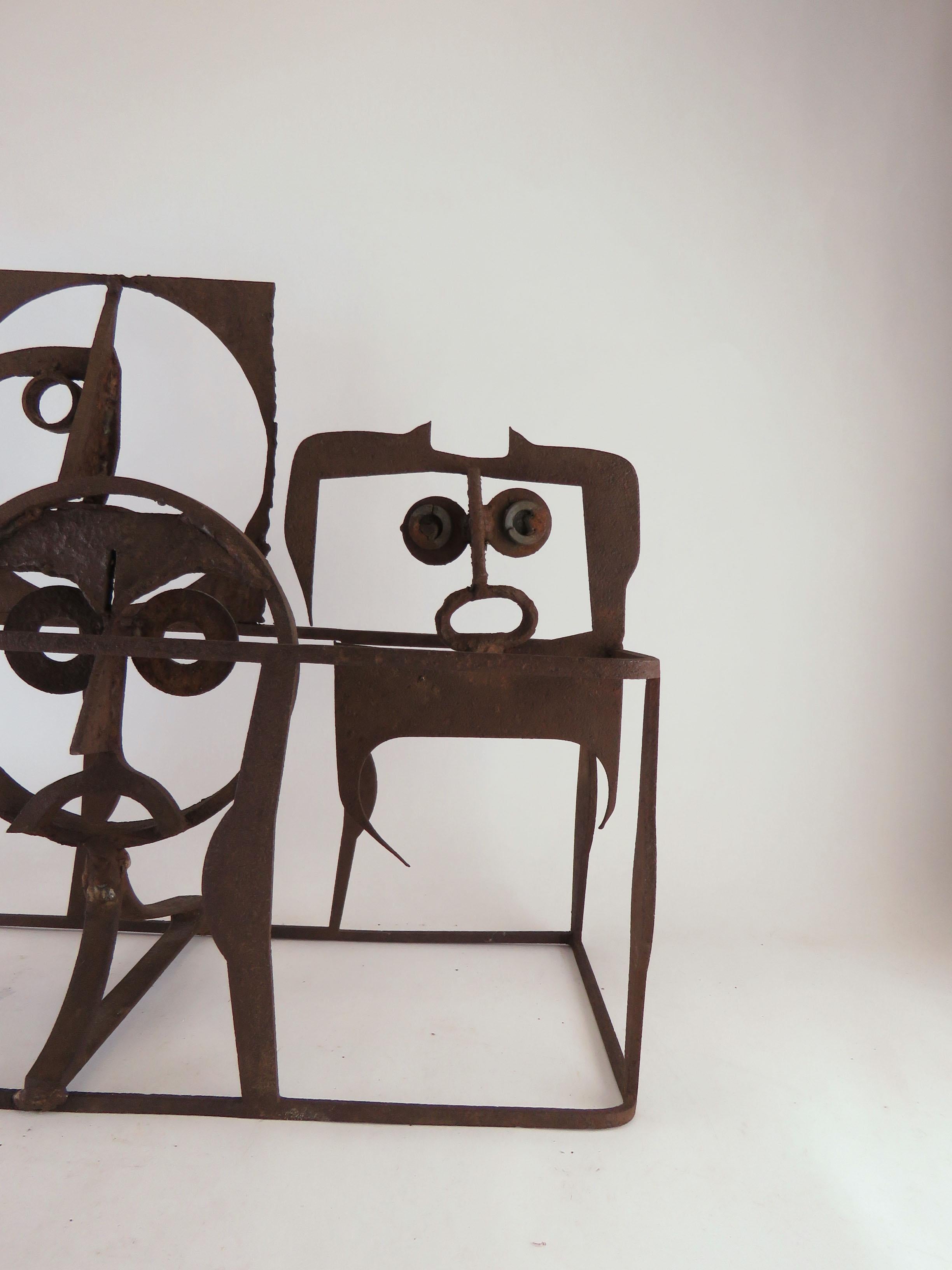 Whimsical Steel Sculpture of Pattern Castoffs, circa 1960s In Good Condition In Peabody, MA