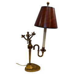 Whimsical Table Brass Desk Monkey Playing Guitar Lamp by Maitland Smith