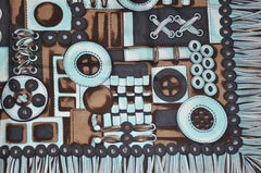 "Whimsical Textiles  & Fringe Workshop" Silk Jacquard Scarf