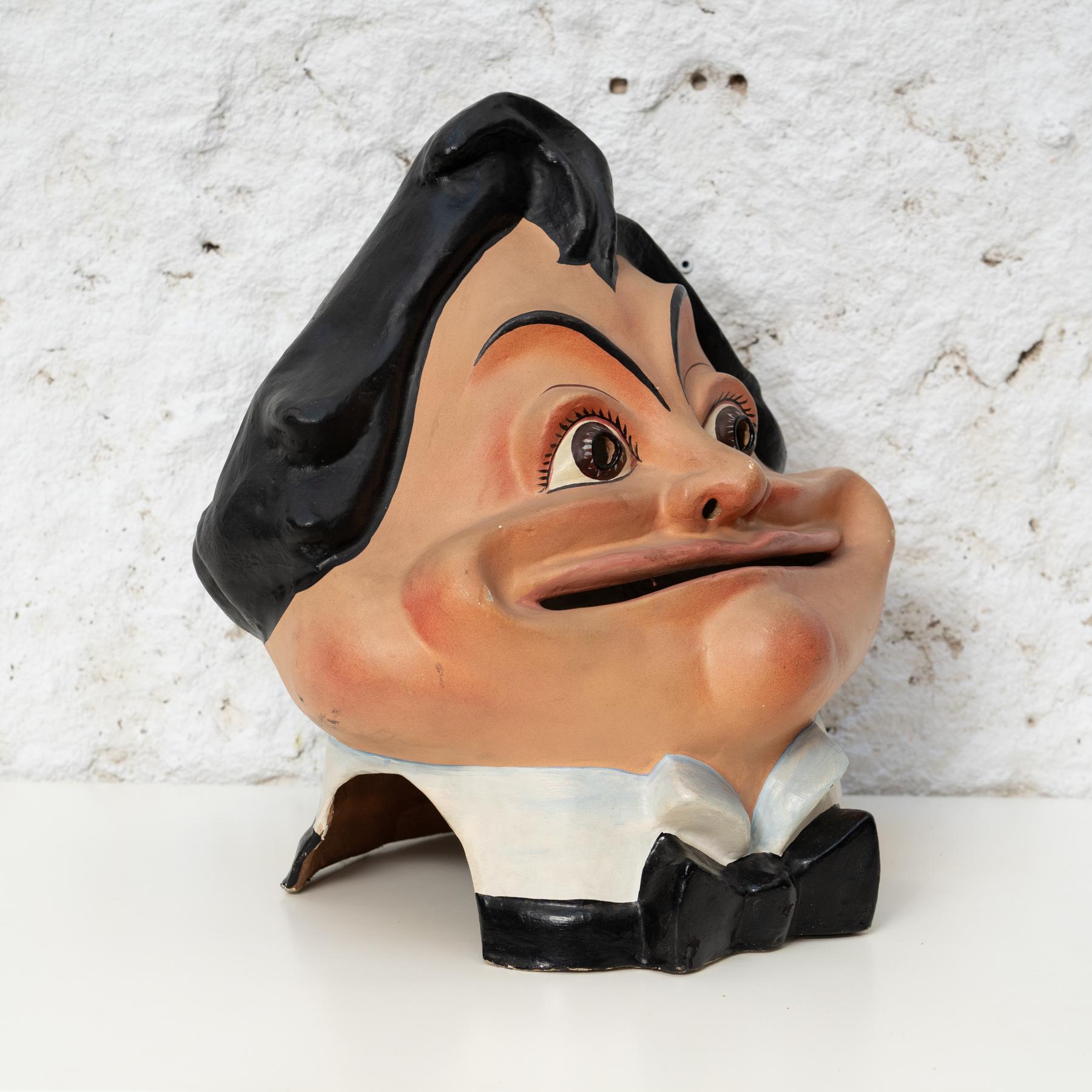     Type: Papier-Mâché Netól Character
    Style: Popular Art, Traditional
    Origin: Handmade in Spain, c. 1970

Original Condition  Whimsical Charm  Handcrafted Tradition

Behold the enchanting 'Cap Gros' Papier-Mâché Netól Character, a whimsical