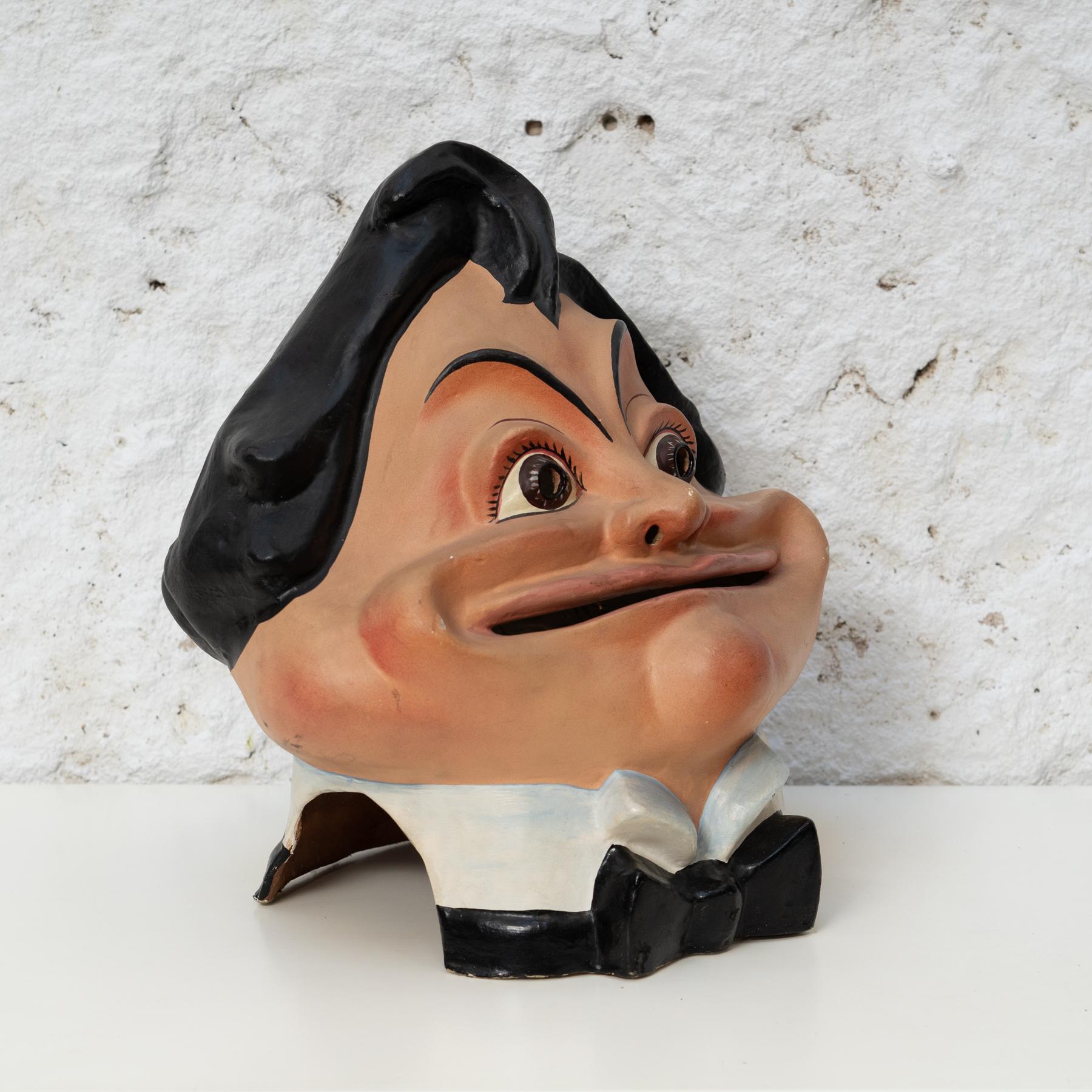 Mid-Century Modern Whimsical Tradition: 'Cap Gros' Papier-Mâché Netól Character, c. 1970