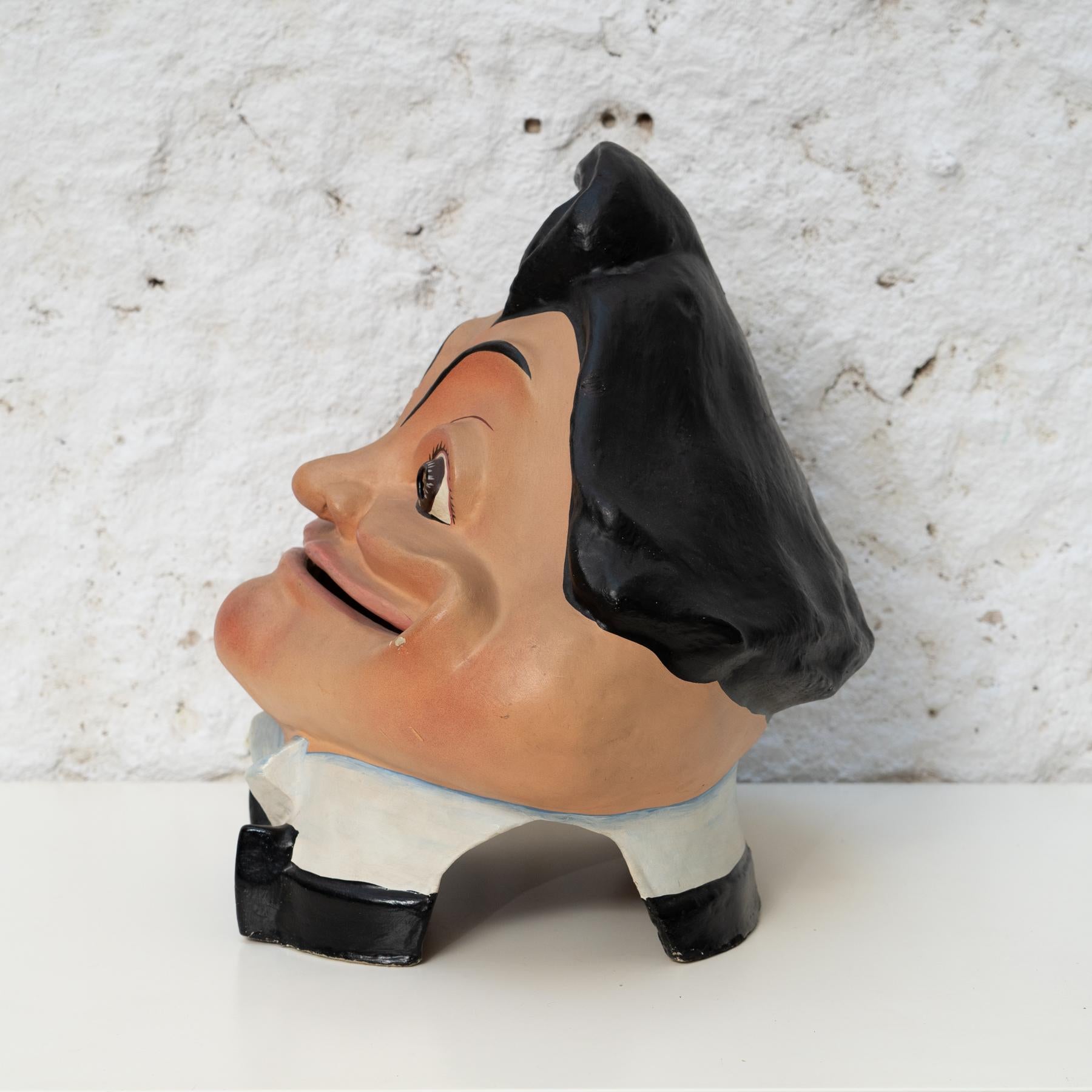 Late 20th Century Whimsical Tradition: 'Cap Gros' Papier-Mâché Netól Character, c. 1970 For Sale