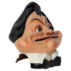 Whimsical Tradition: 'Cap Gros' Papier-Mâché Netól Character, c. 1970