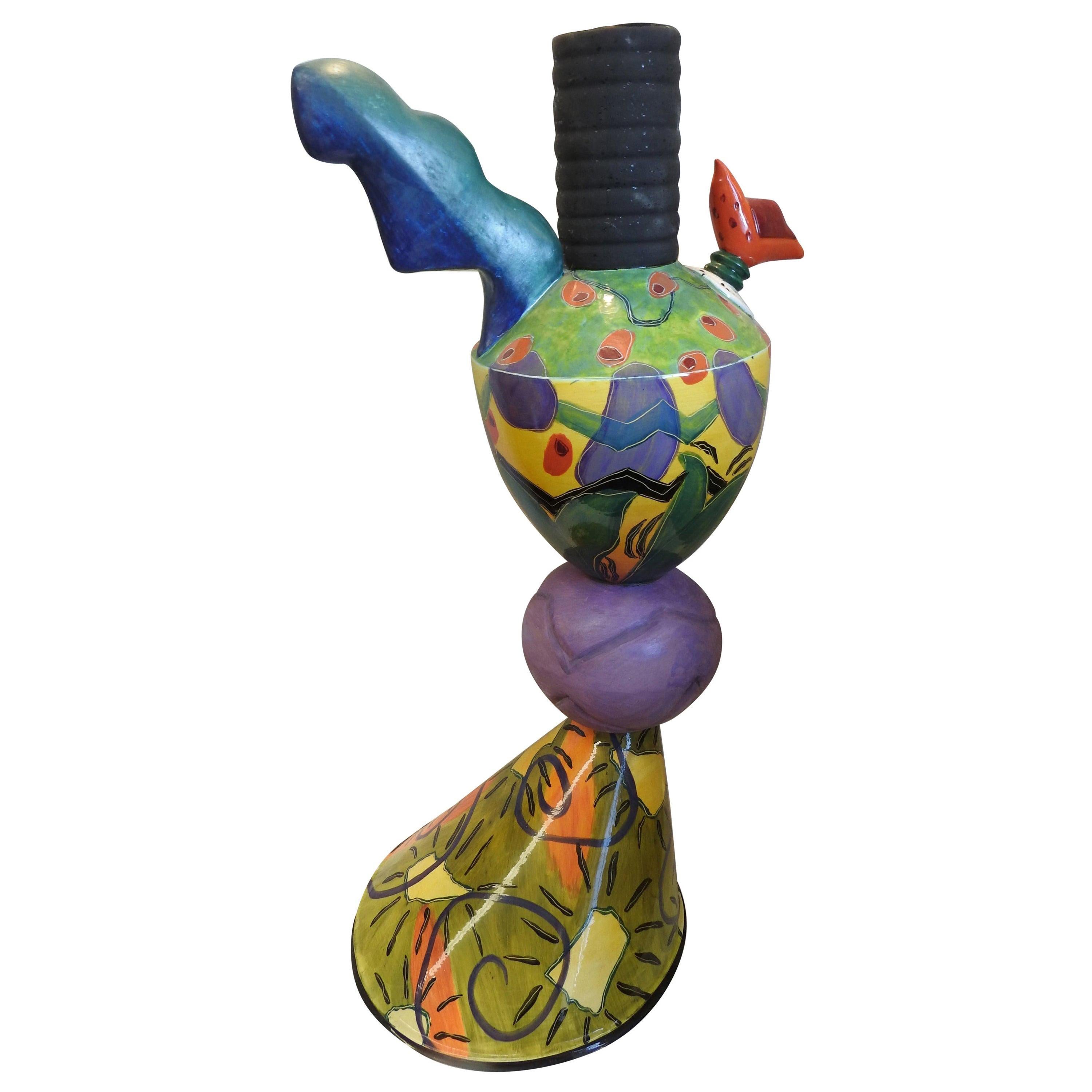 Whimsical Vase Sculpture by Marilee Hall For Sale at 1stDibs