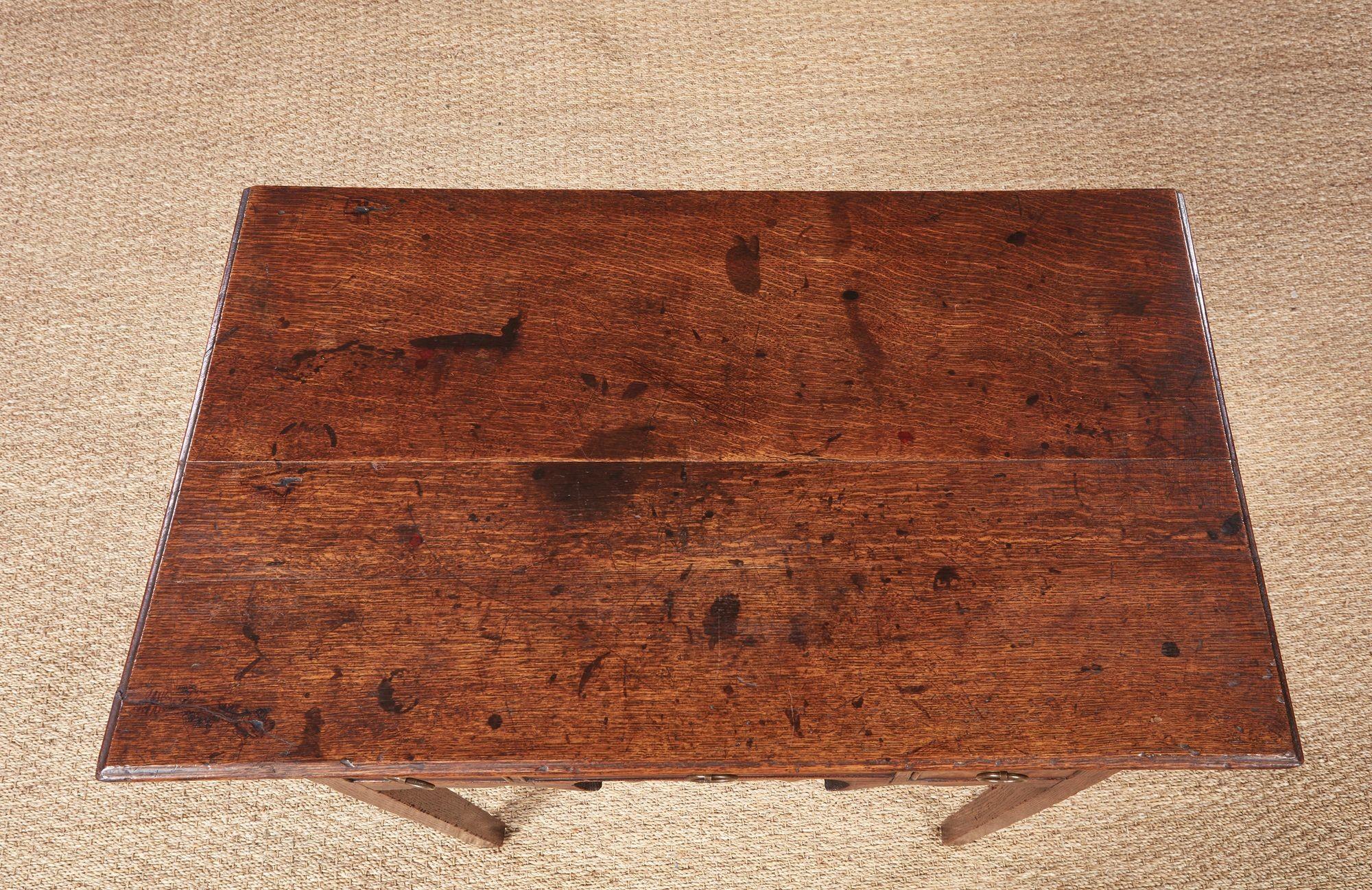 George III Whimsical Vernacular Oak Lowboy For Sale