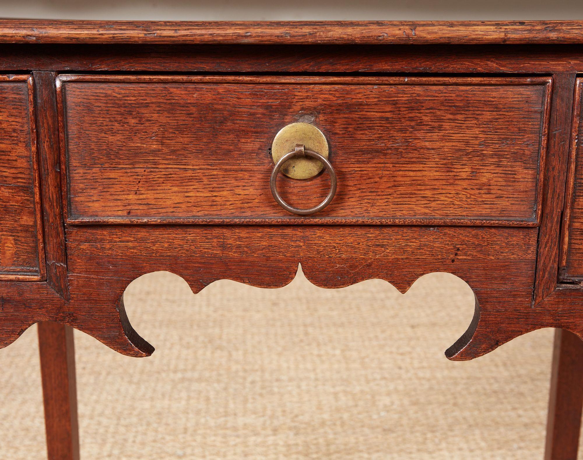 English Whimsical Vernacular Oak Lowboy For Sale