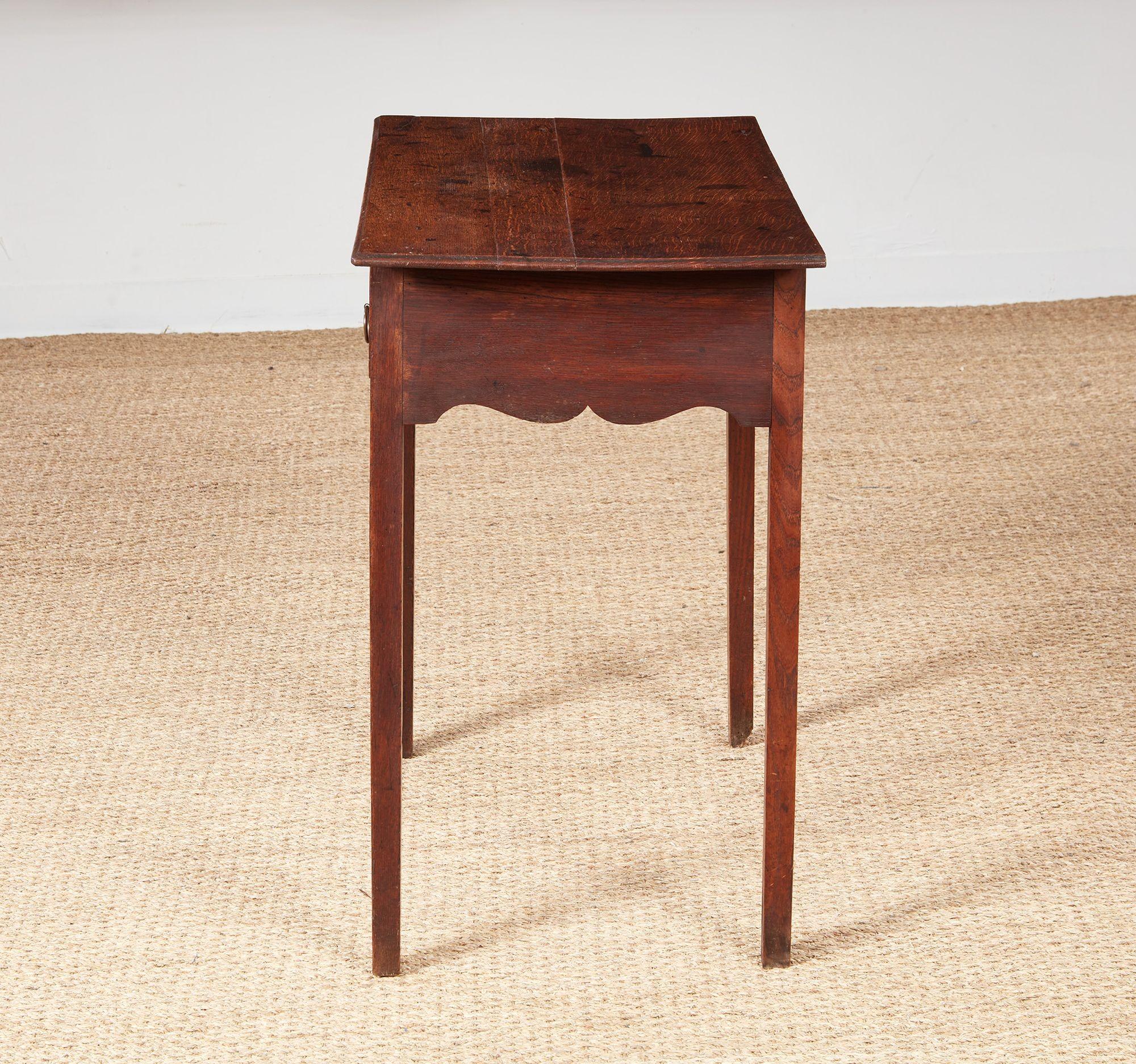 Late 18th Century Whimsical Vernacular Oak Lowboy For Sale