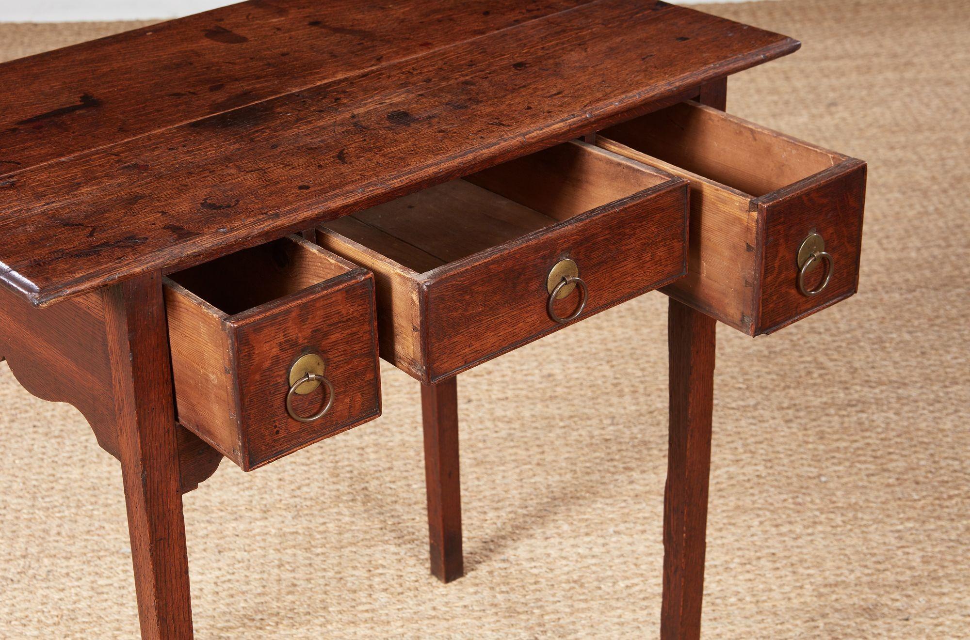 Whimsical Vernacular Oak Lowboy For Sale 3