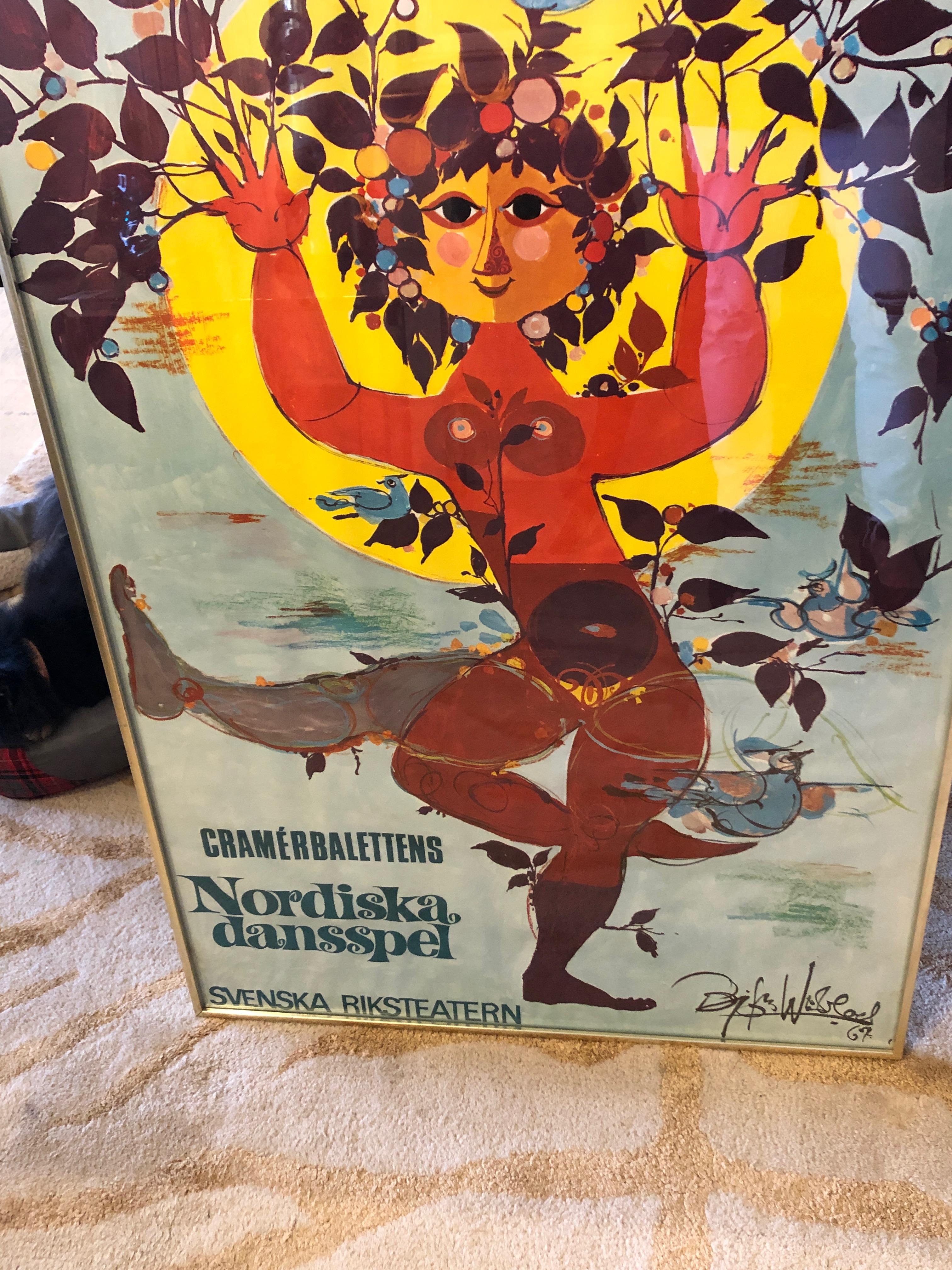 Mid-20th Century Whimsical Vintage Bjorn Wiinblad Poster