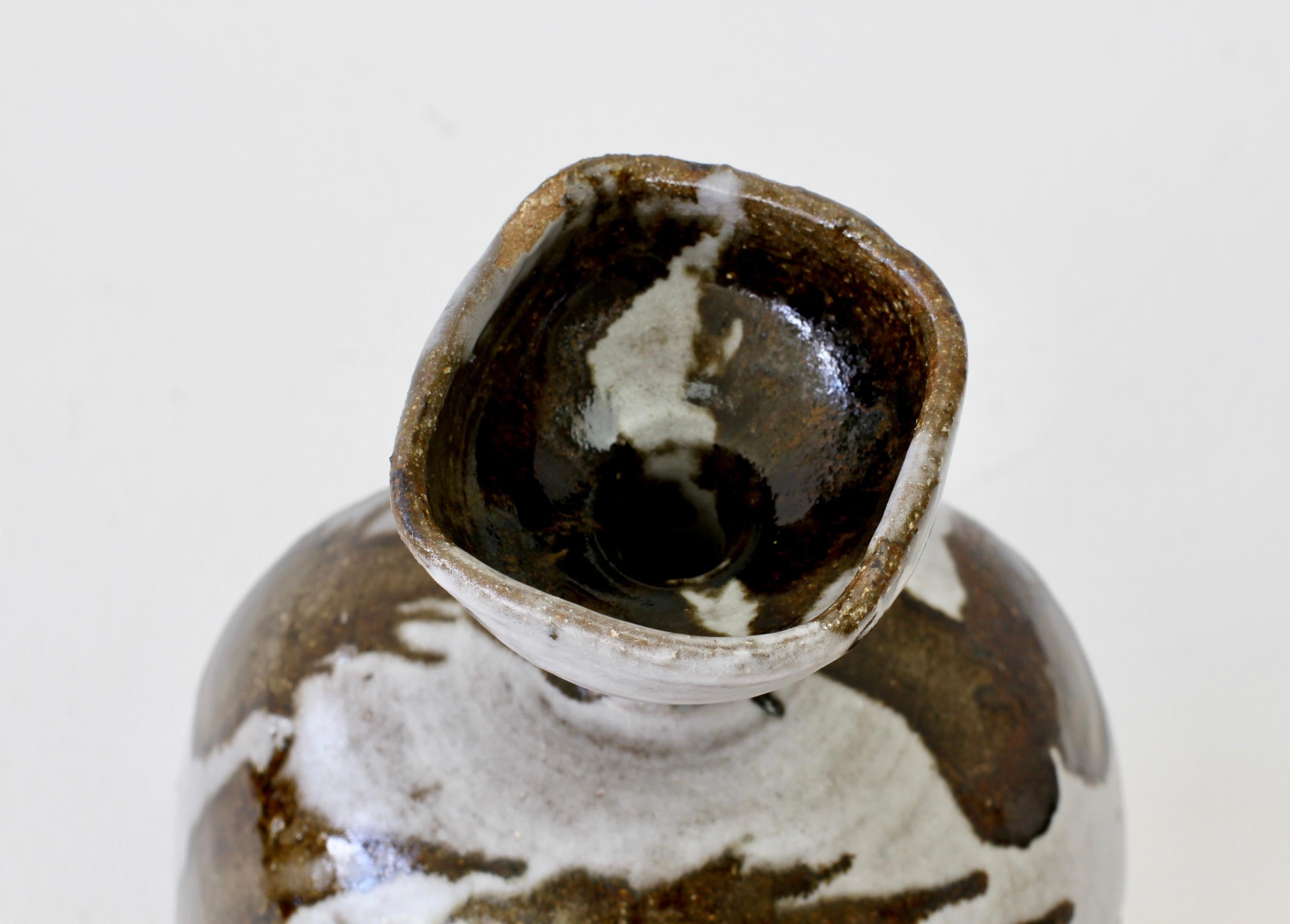Whimsical Vintage Drip Glazed 'Bolt' Signed Art Studio Stoneware Pottery Vase 9