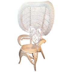 Whimsical Wicker "Peacock" Chair