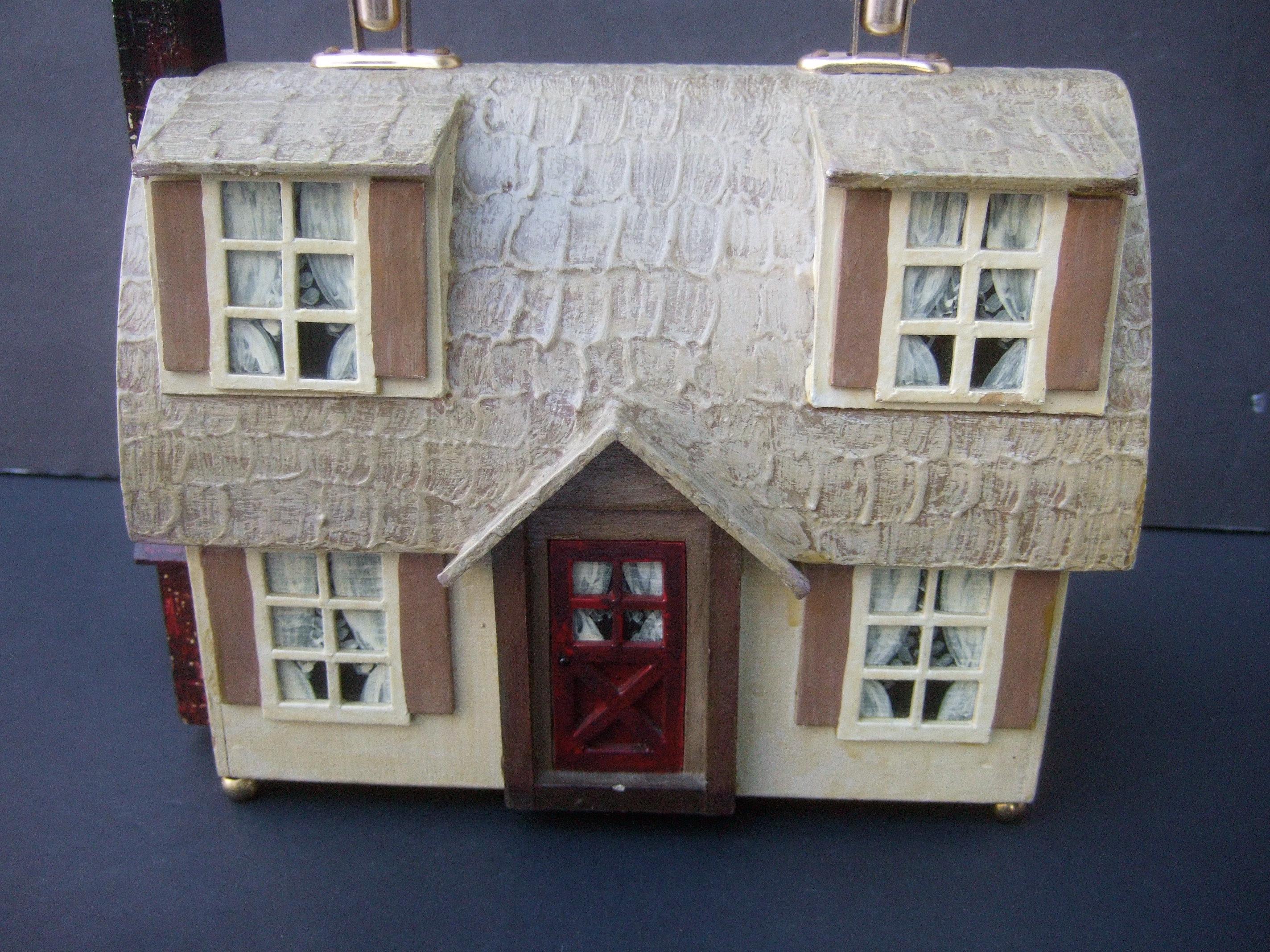 wooden house purse