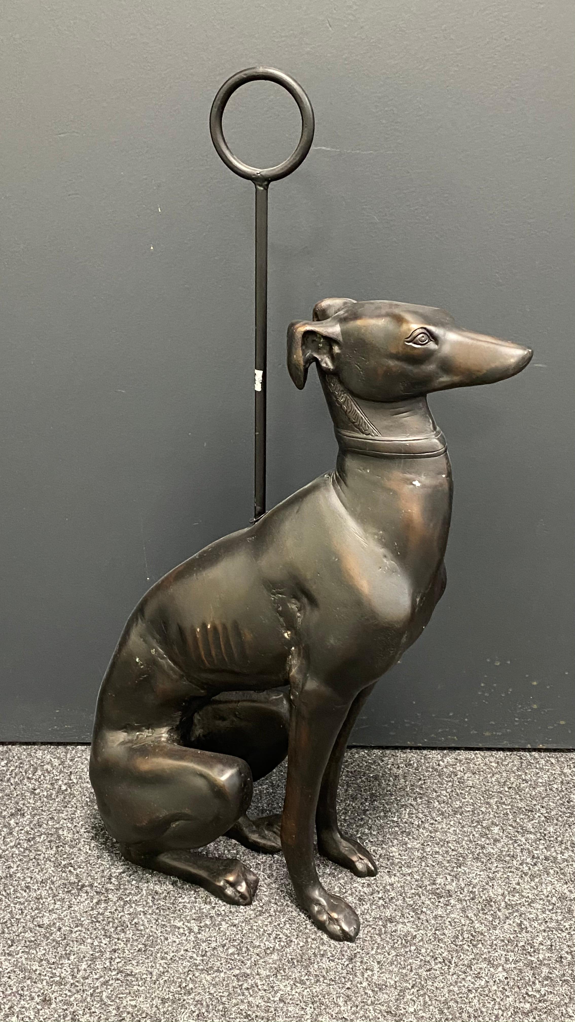 Door Stop Handle Metal Iron Heavy Whippet Dog Pet Home Ornament Décor Doorstop 