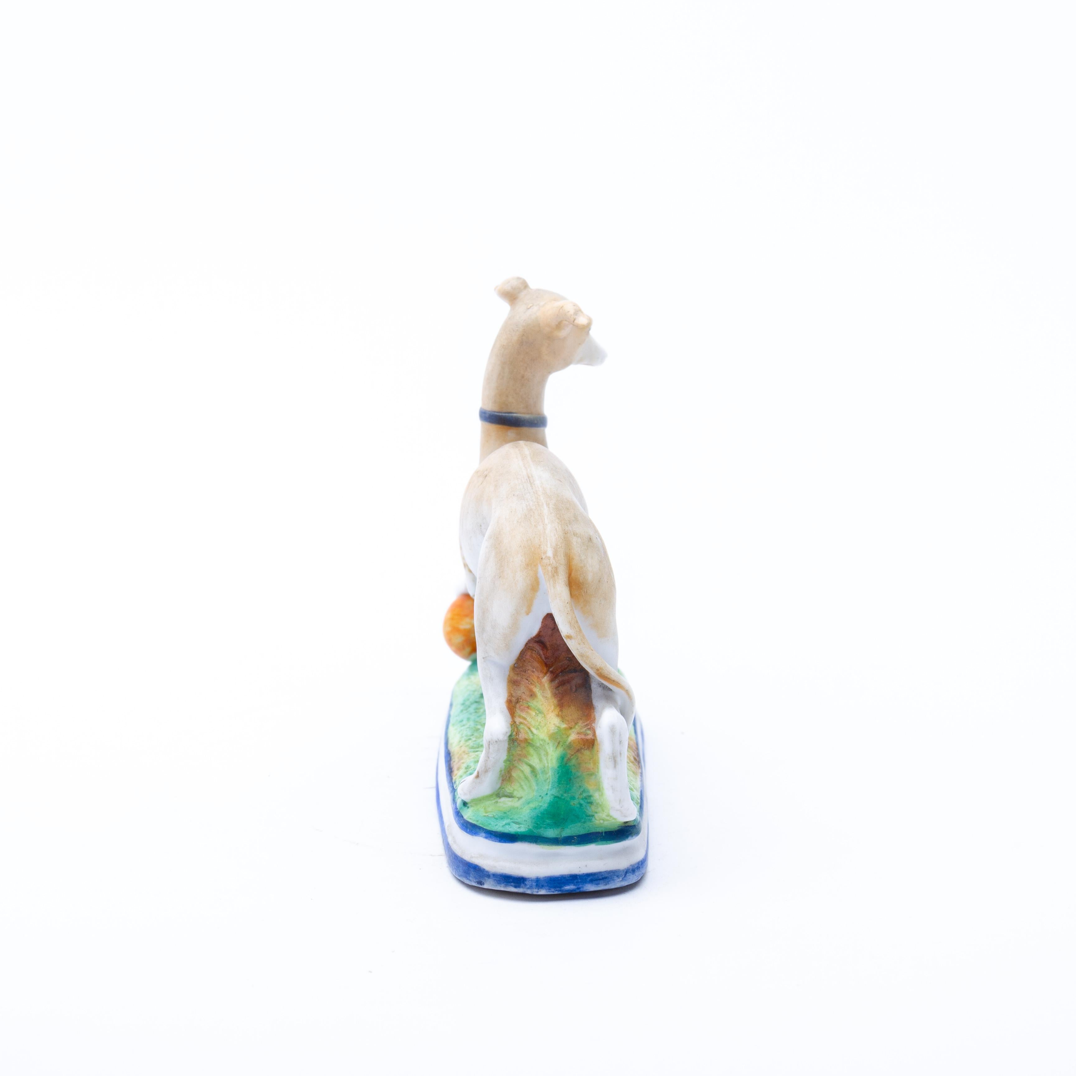 Whippet Italian Greyhound Polychrome Victorian Bisque Dog 19th Century
Good condition
Free international shipping.