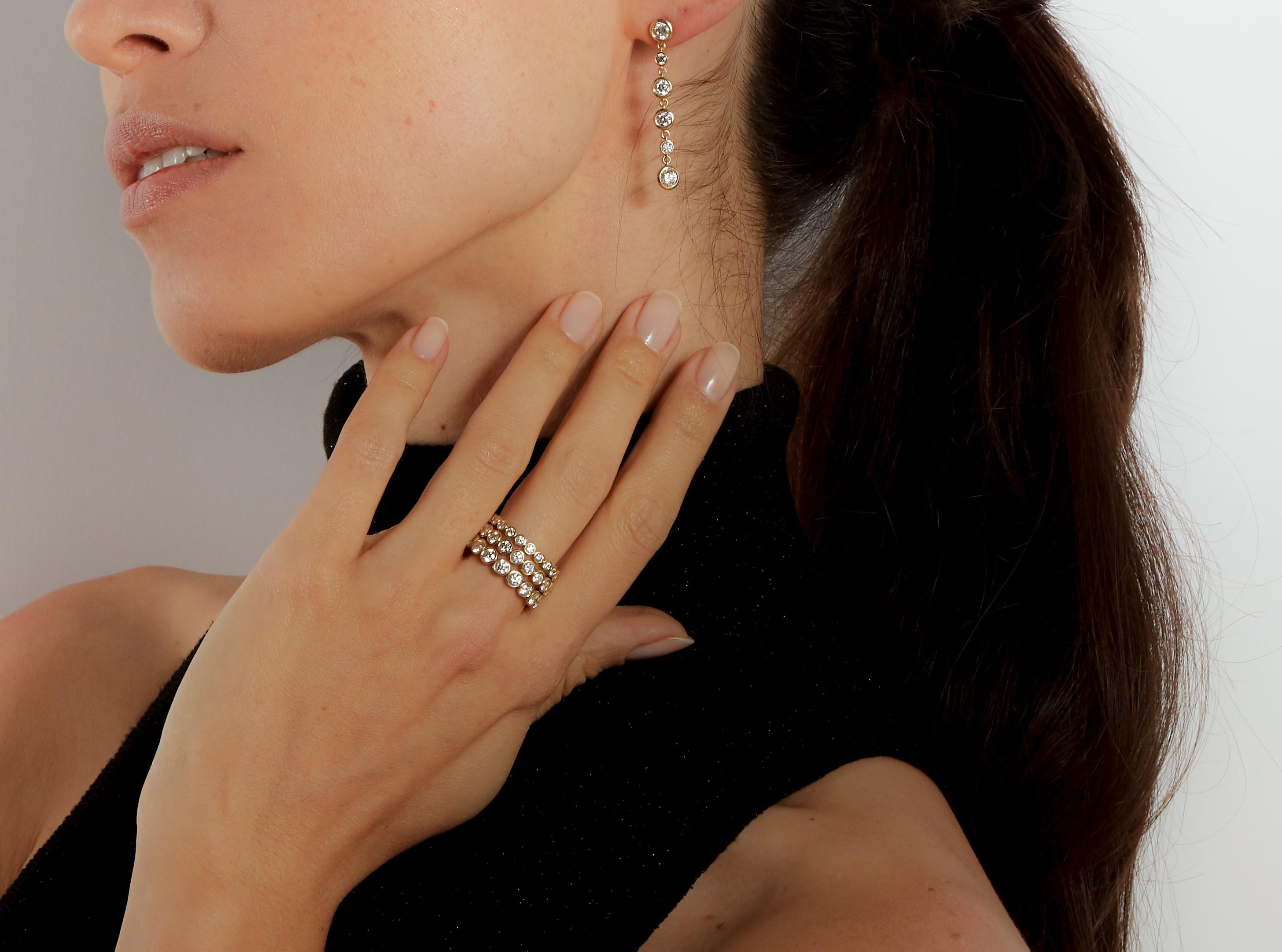 Carelle Whirl Cascading 2 lange Diamant-Ohrringe im Zustand „Neu“ im Angebot in New York, NY