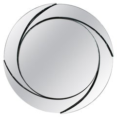 Whirl Large Round Wall Mirror designed by Francesco Forcellini, Made in Italy.