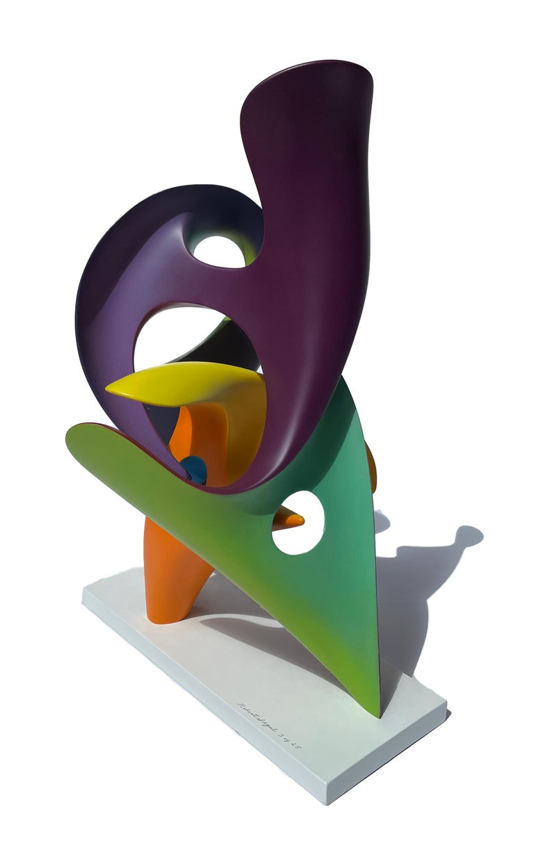 American Whirligig, Abstract Sculpture, Brightly Colored Intertwined Geometric Form For Sale