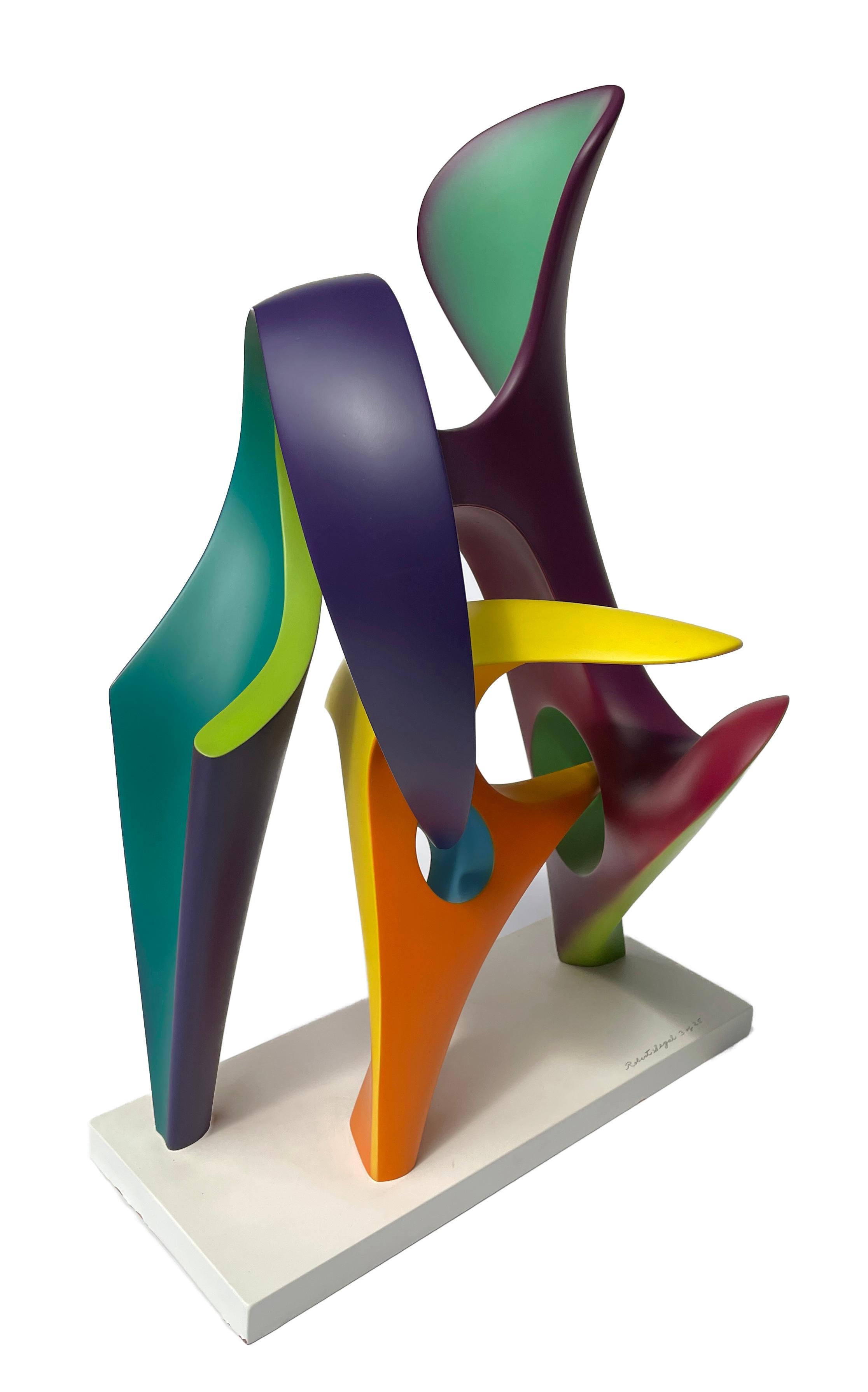 American Whirligig, Abstract Sculpture, Brightly Colored Intertwined Geometric Form