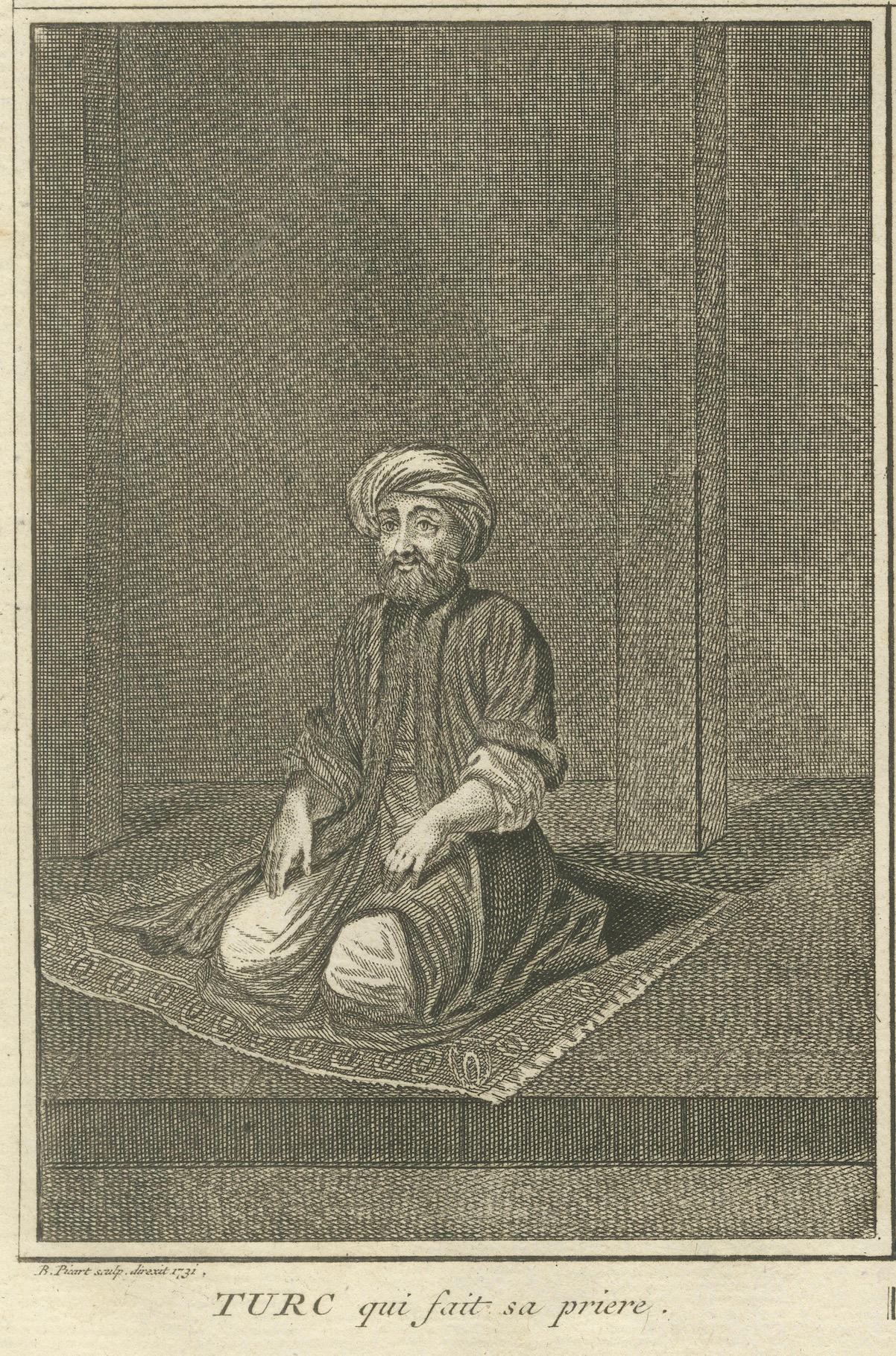 Derviche tourneur, derviche indien et dévotion turque - Gravure, 1723 Bon état - En vente à Langweer, NL