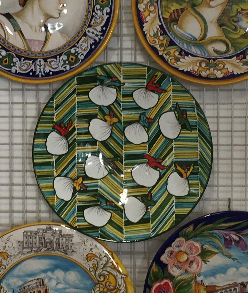 Plato Decorativo Derviches Remolinos Pintado a Mano, Made in Italy Art Nouveau en venta