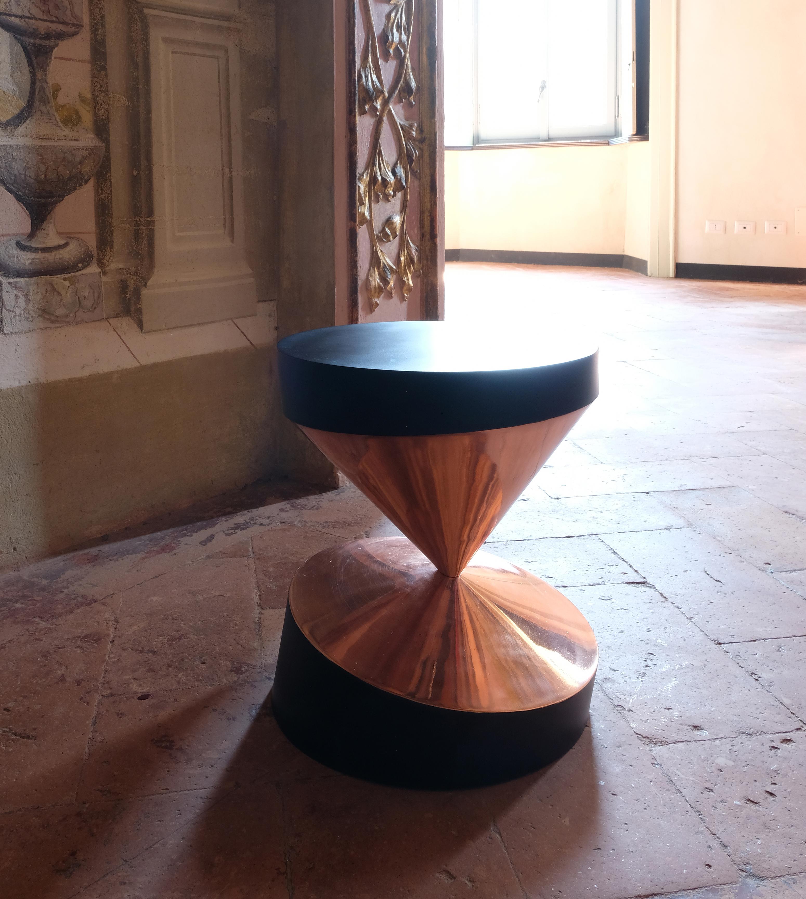 Whirling Twins - Bronze - Design Couchtisch Paolo Giordano Messing Zeitgenössisch (Italienisch) im Angebot