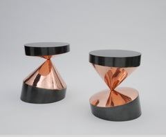 „Whirling Twins“, skulpturale Designer-Beistelltische, limitierte Auflage, hergestellt in Italien