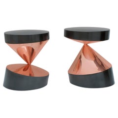 „Whirling Twins“, skulpturale Designer-Beistelltische, limitierte Auflage, hergestellt in Italien