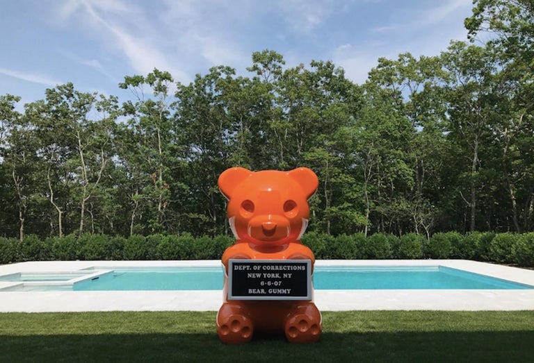 Whisbe 4 Foot Orange Vandal Gummy Bear, Sculpture For Sale at 1stdibs