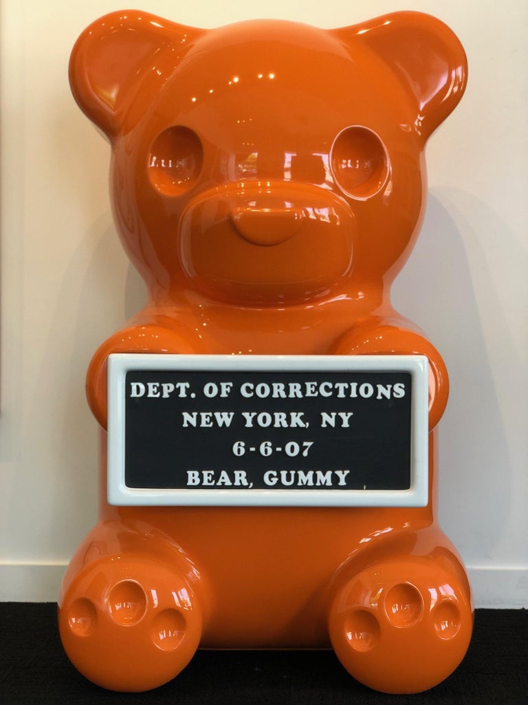 Whisbe 4 Foot Orange Vandal Gummy Bear, Sculpture For Sale at 1stdibs